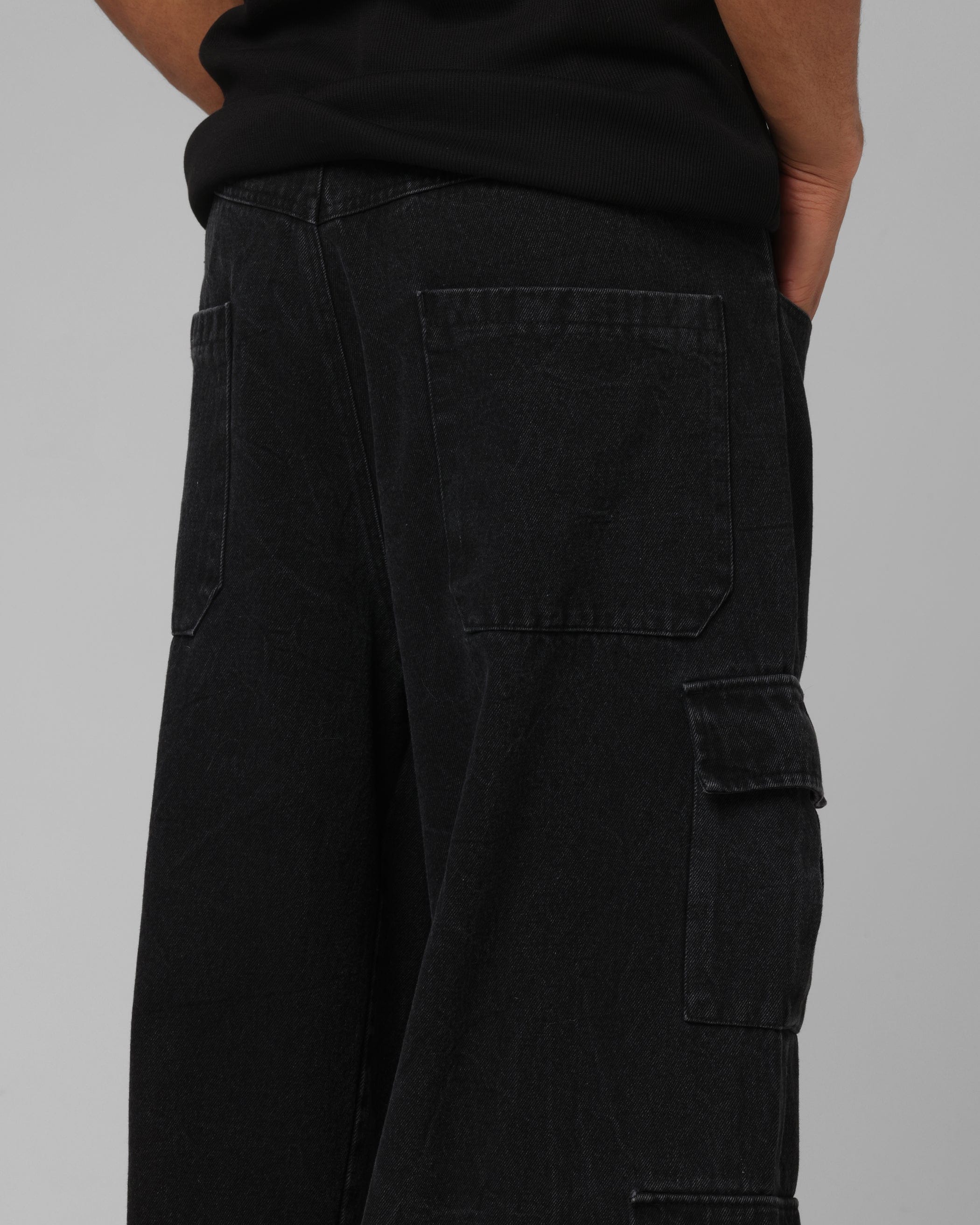 Loiter F - 16 Balloon Cargo Pants Black