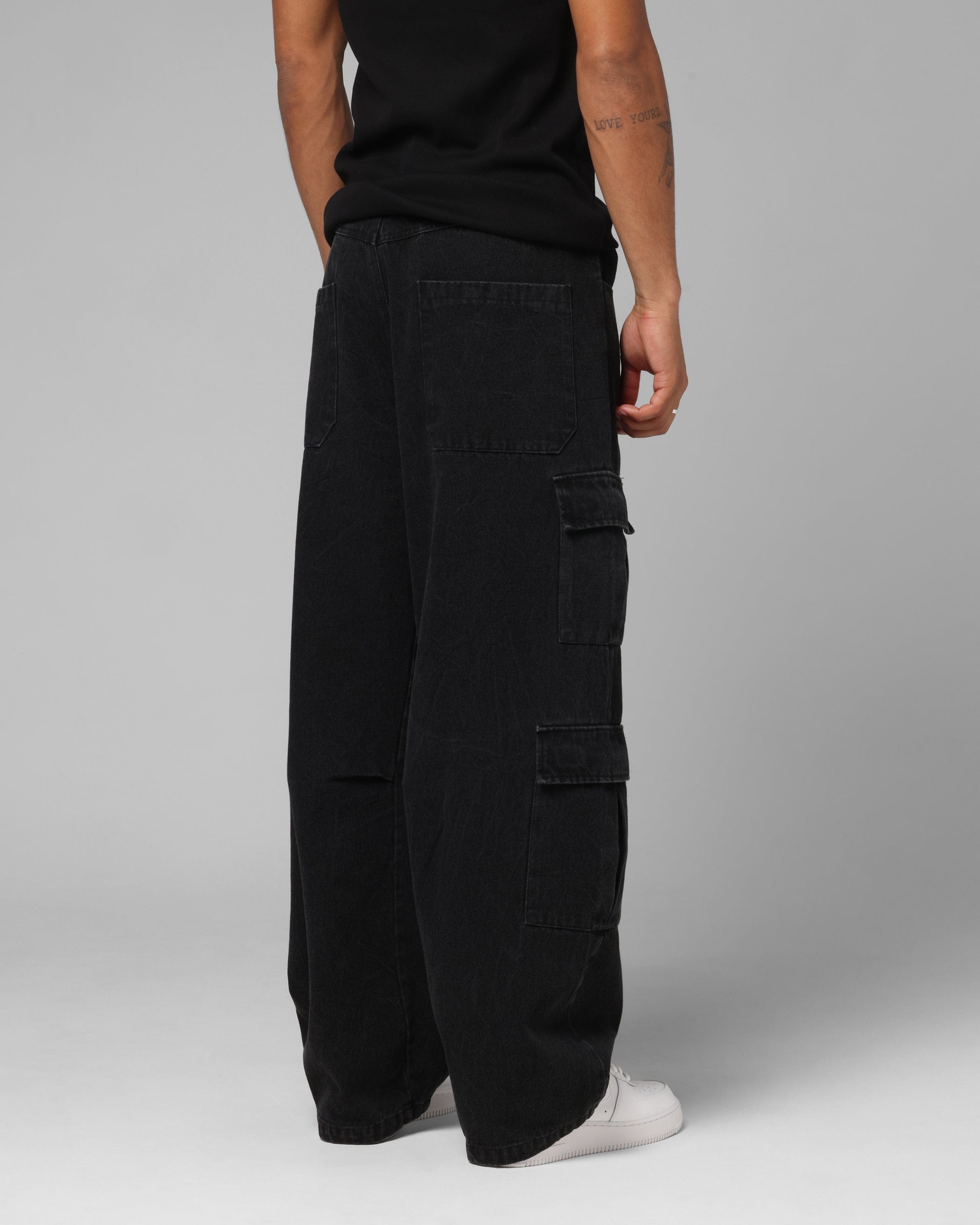 Loiter F - 16 Balloon Cargo Pants Black