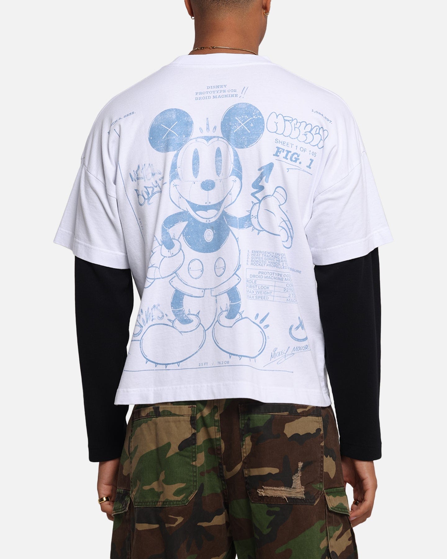 73studio Disney Mickey Prototype II Long Sleeve T - Shirt White