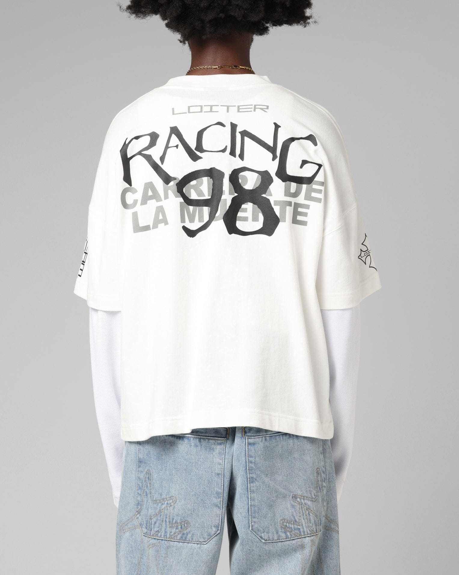 Loiter Performance Layered Long Sleeve T - Shirt Off White