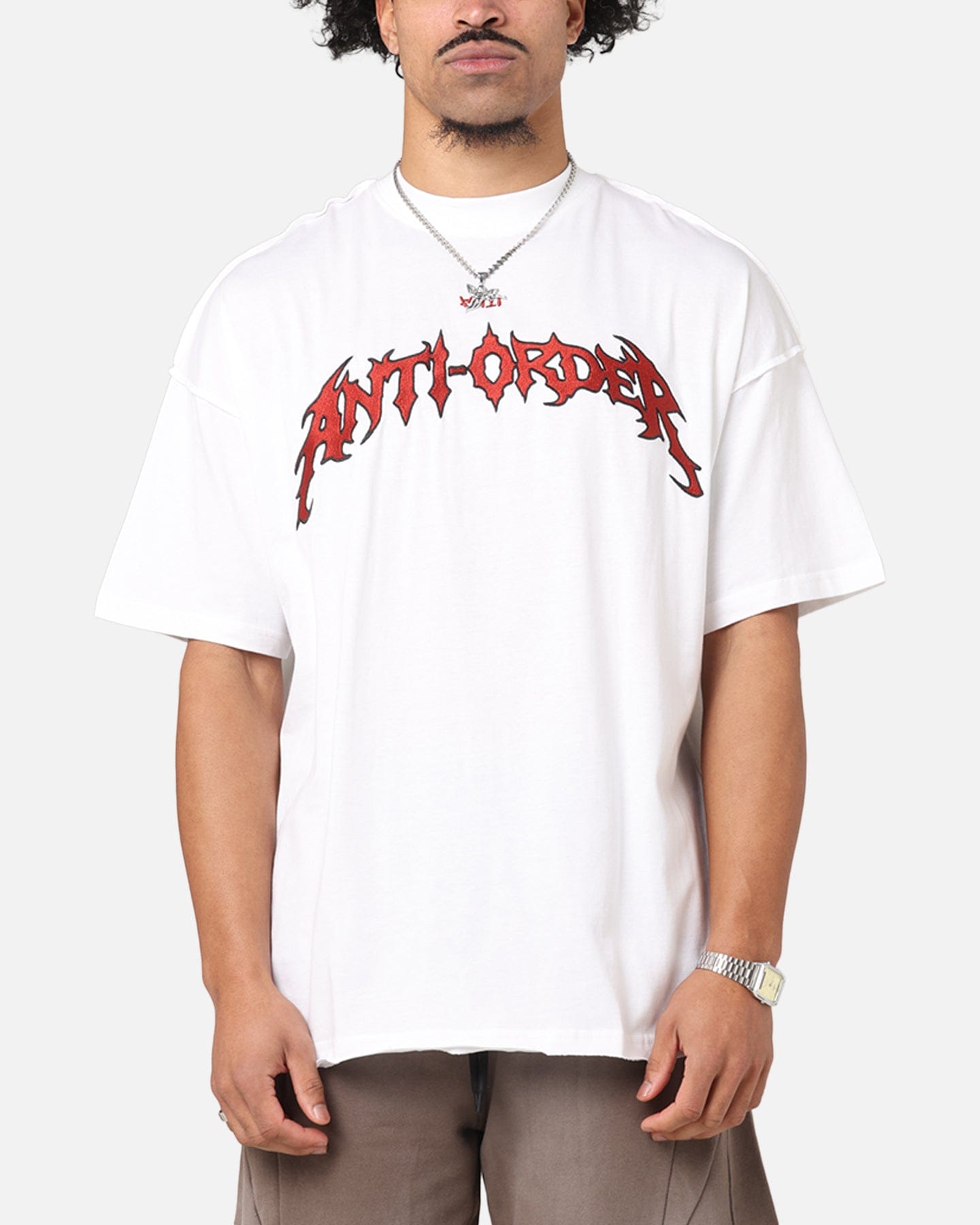 The Anti Order Mosh Non Seam T - Shirt White/Red