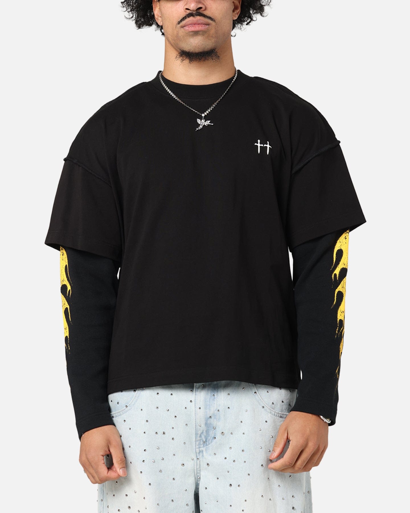 Saint Morta La Flame Long Sleeve T - Shirt Black