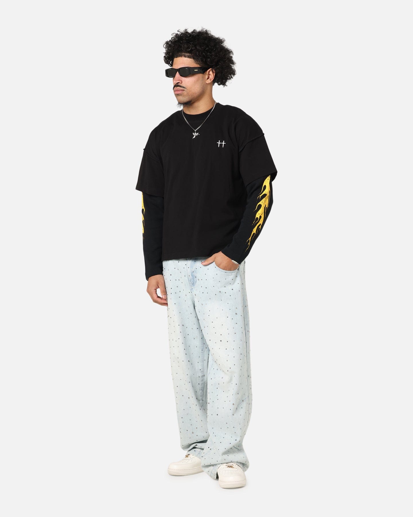 Saint Morta La Flame Long Sleeve T - Shirt Black