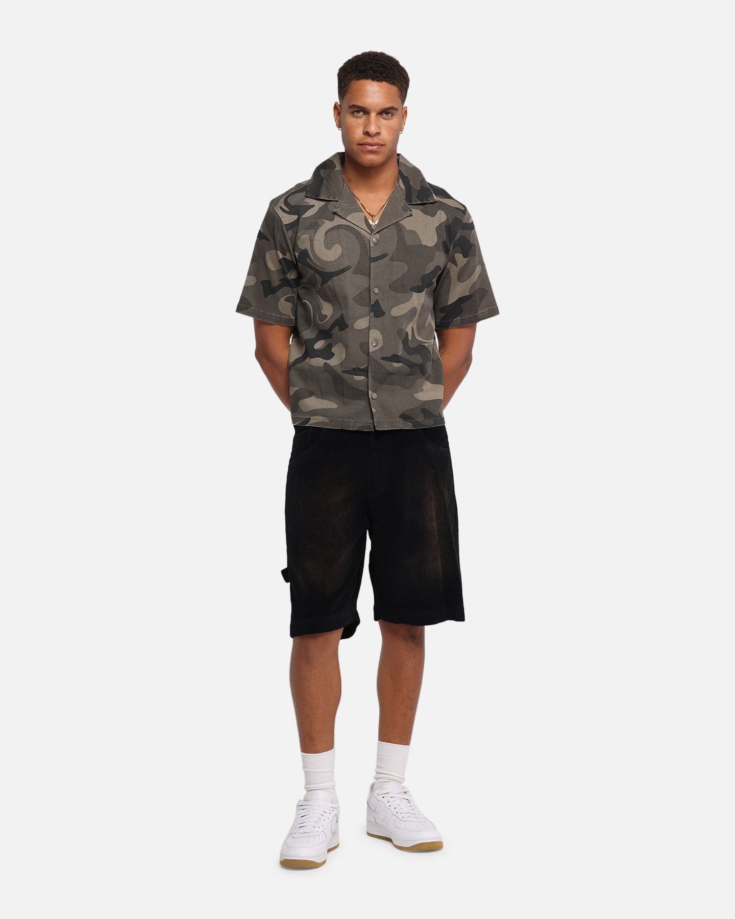 XXIII Washed Camo Button Up Shirt Camo