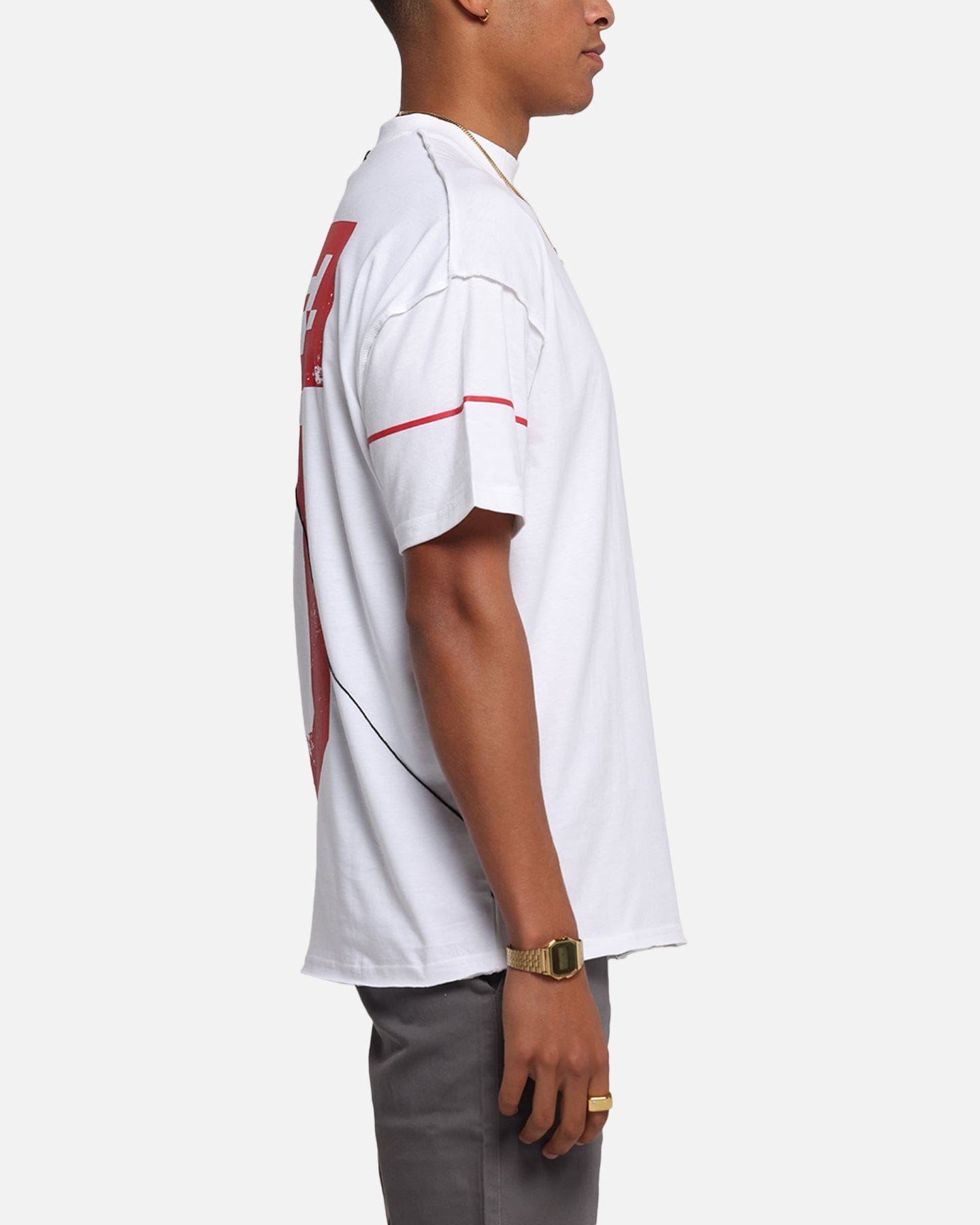 The Anti Order Azero Non Seam Oversized T - Shirt White/Red