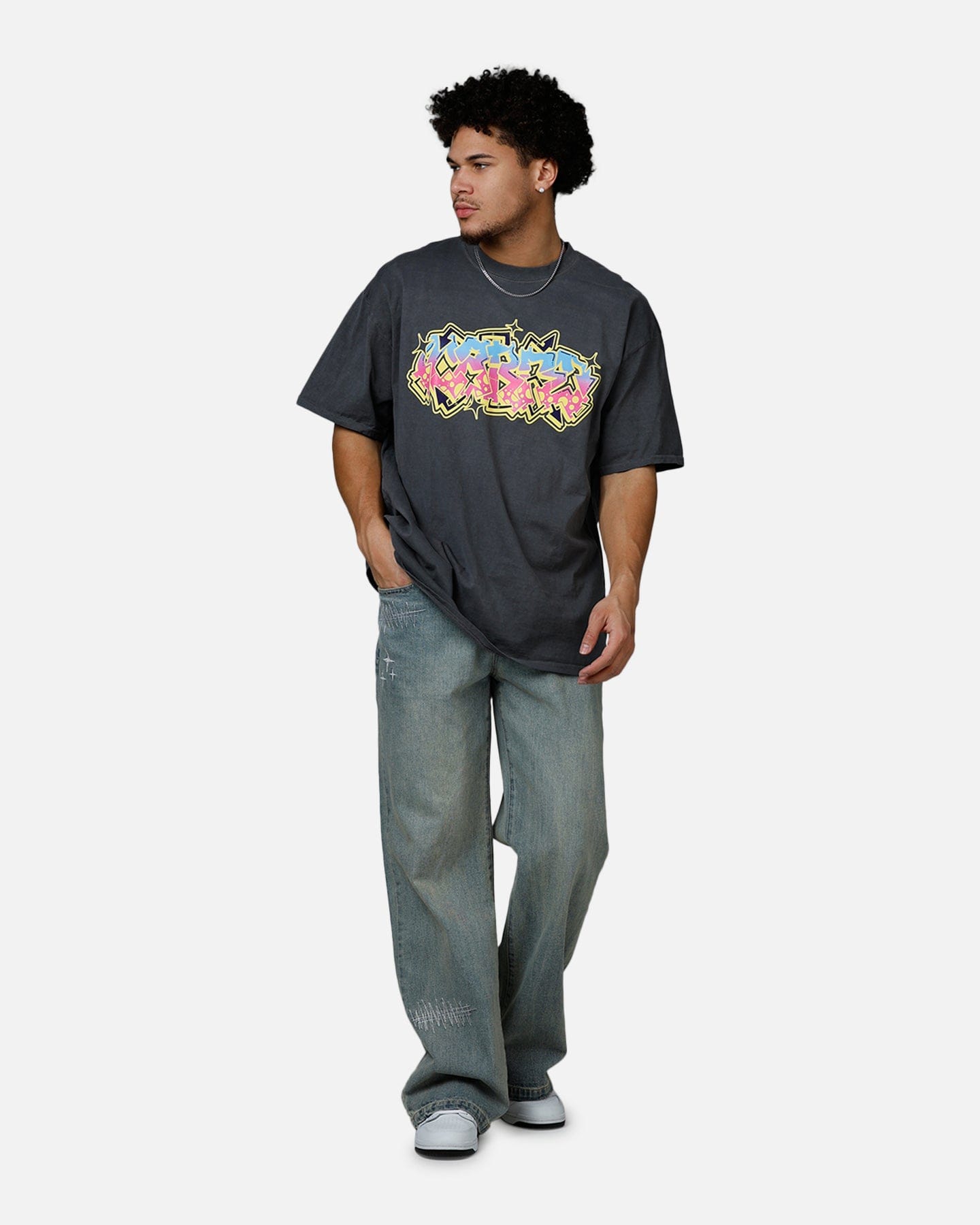 Carre Vandalize Drop T - Shirt Washed Charcoal