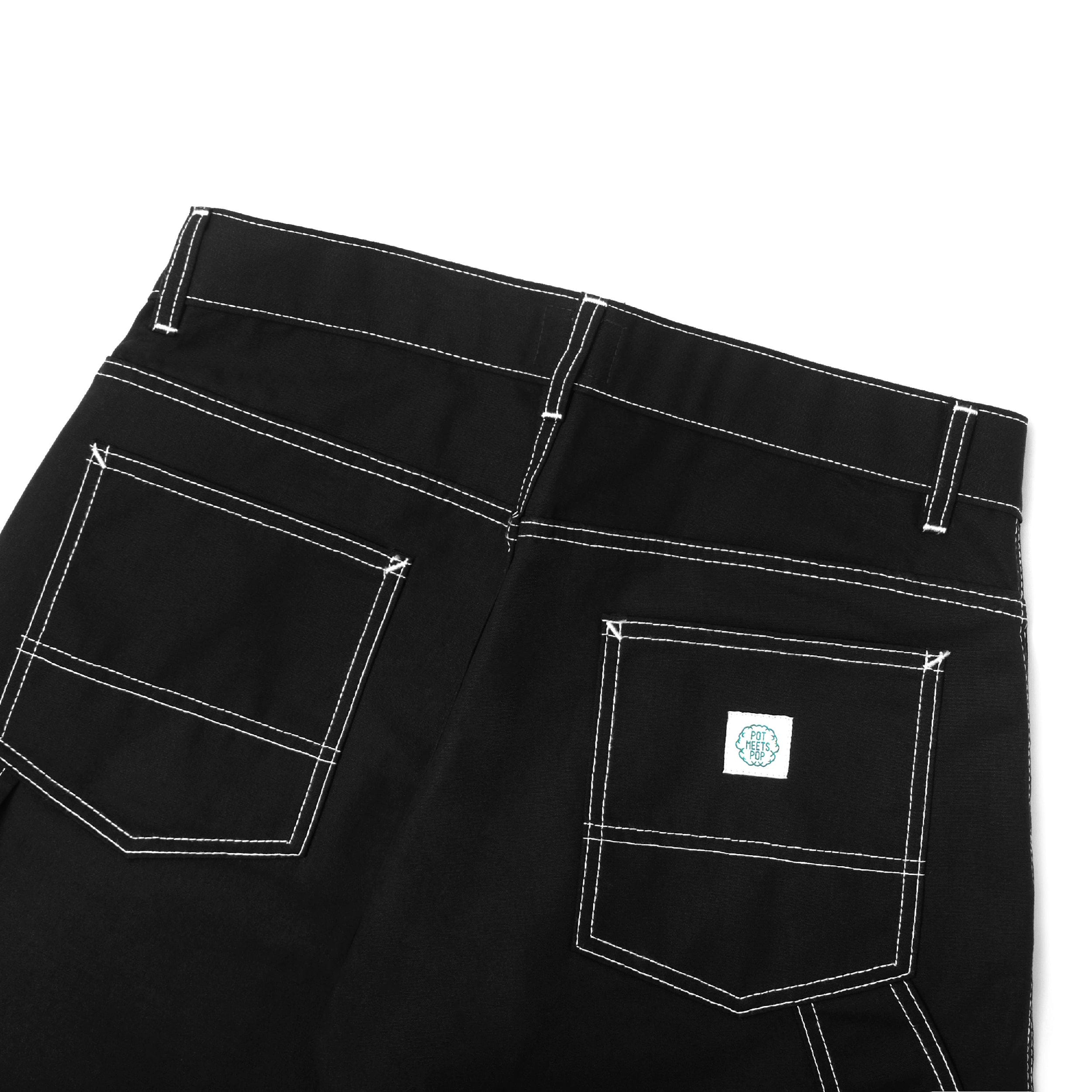 Pot Meets Pop Cacho Carpenter Shorts - Black