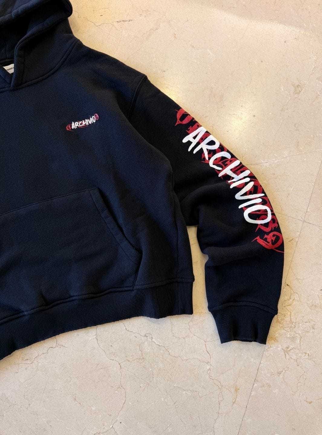 Numeri Archivio Hooded Sweatshirt Black Red