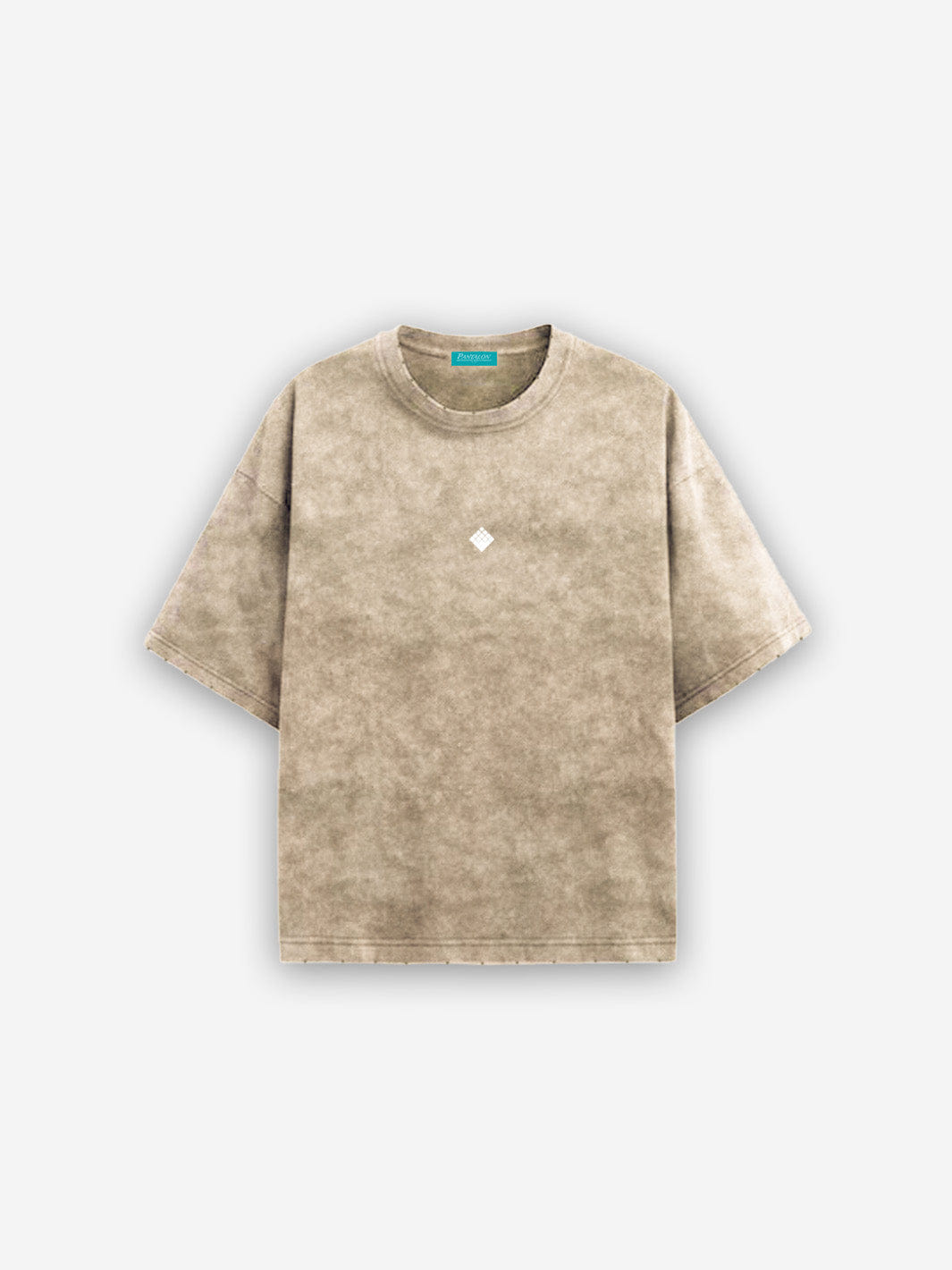 Pantalón Distressed Stone Washed T - Shirt Sand