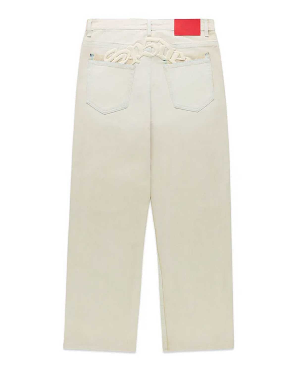 Sp5der Worldwide Sp5der Oxy Denim Pants Cream