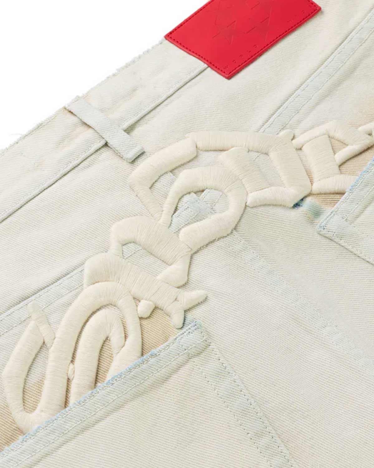Sp5der Worldwide Sp5der Oxy Denim Pants Cream