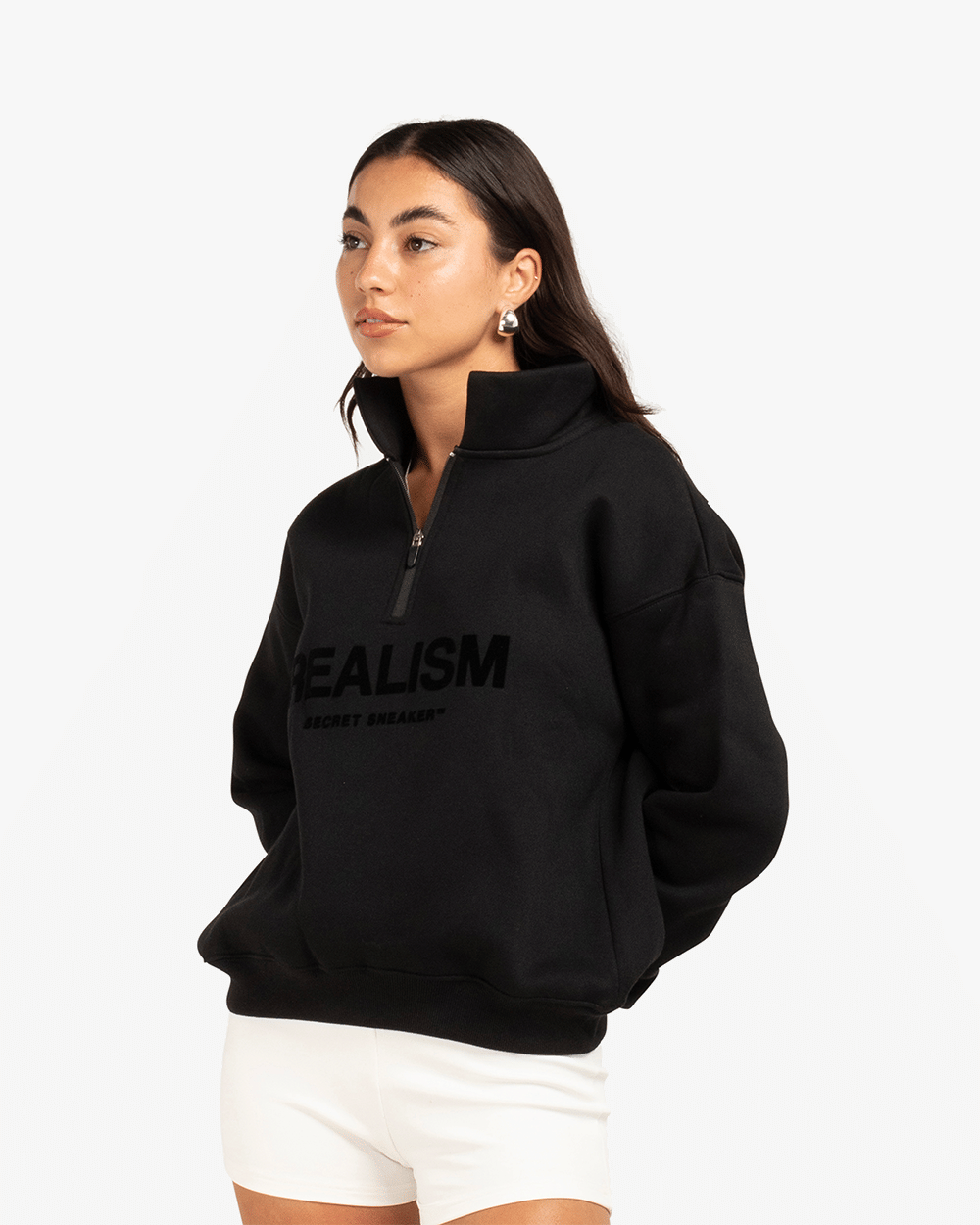 Realism SSS REALISM IDOL HALF ZIP SWEATER BLACK