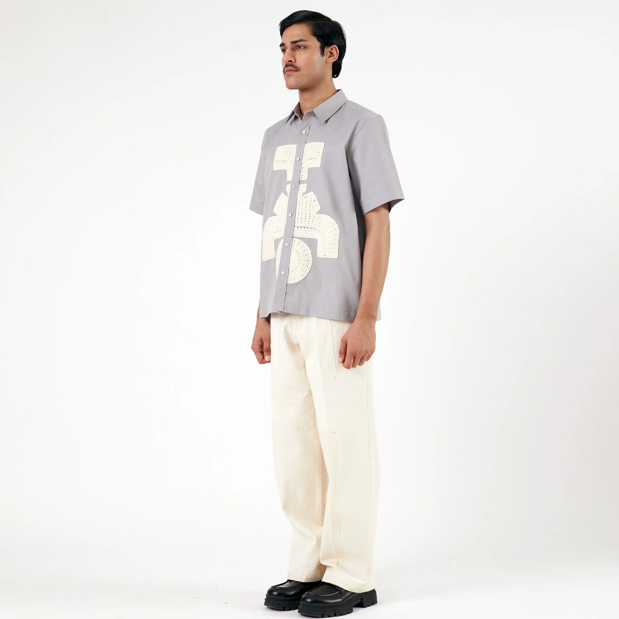 MARGN Hydrant Symbolic Applique Shirt (Grey)