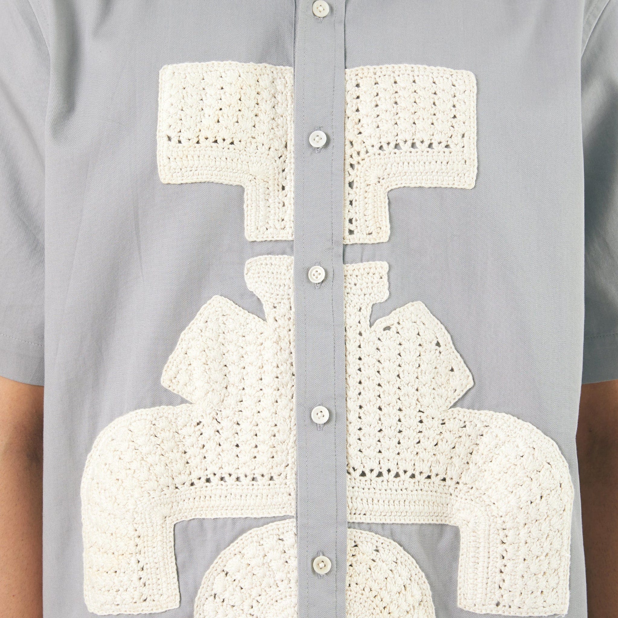 MARGN Hydrant Symbolic Applique Shirt (Grey)
