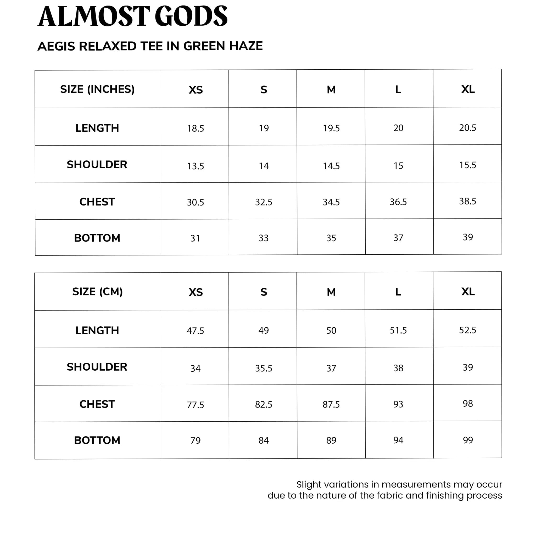 Almost Gods W' Aegis Relaxed T-Shirt (Green Haze)