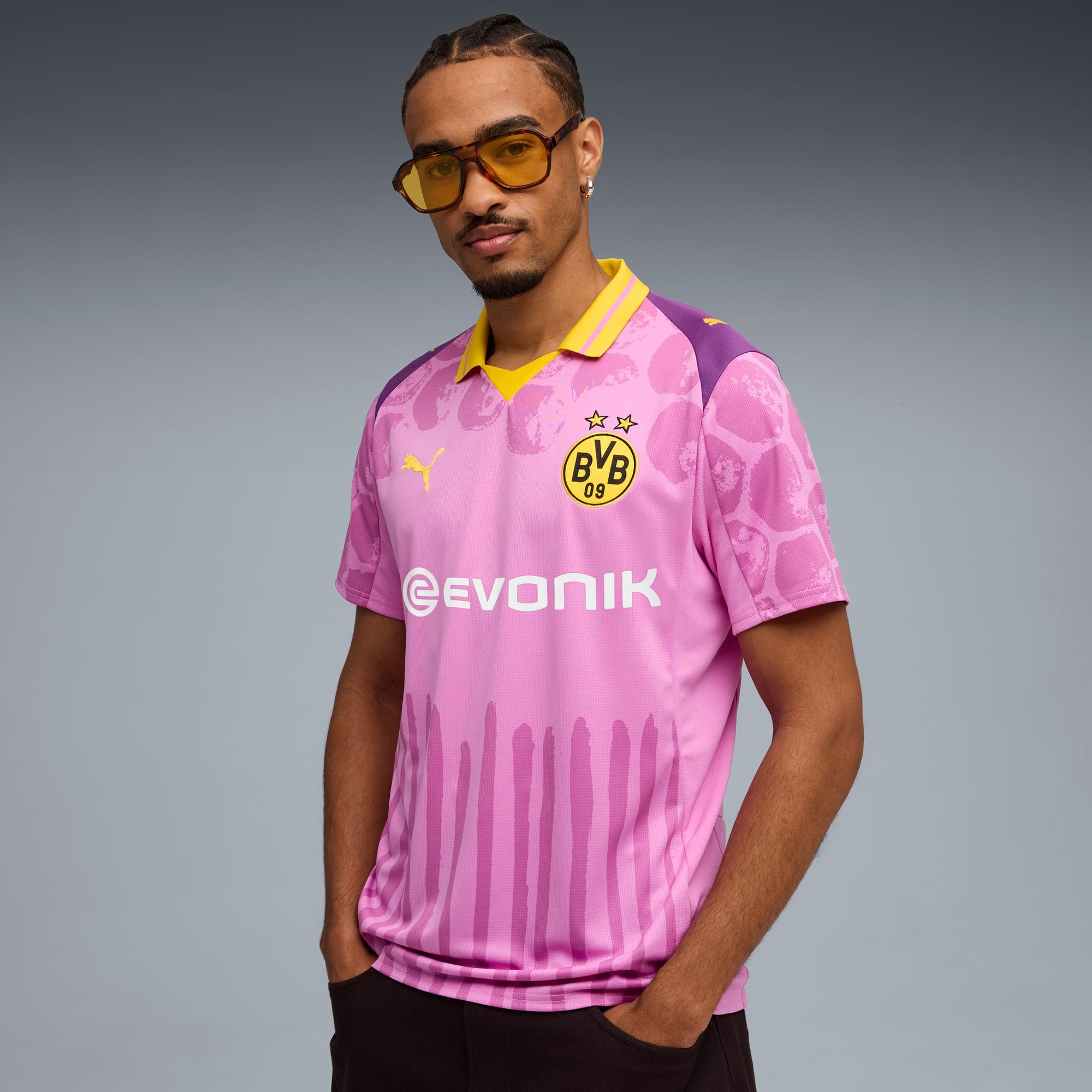 PUMA Select KidSuper BVB Jersey Replica (Mauve Pop - Faster Yellow)