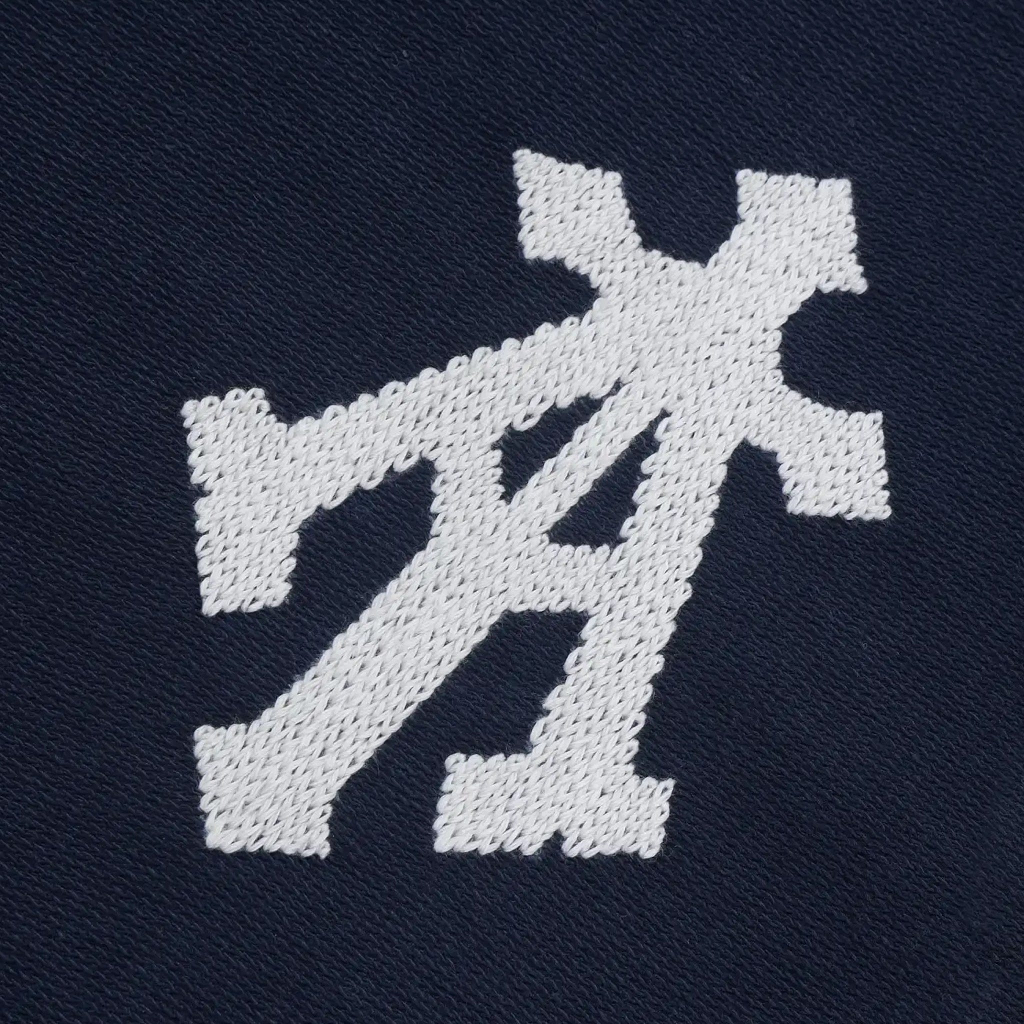 Almost Gods Alpha Cross Aari Knit T-Shirt (Navy)