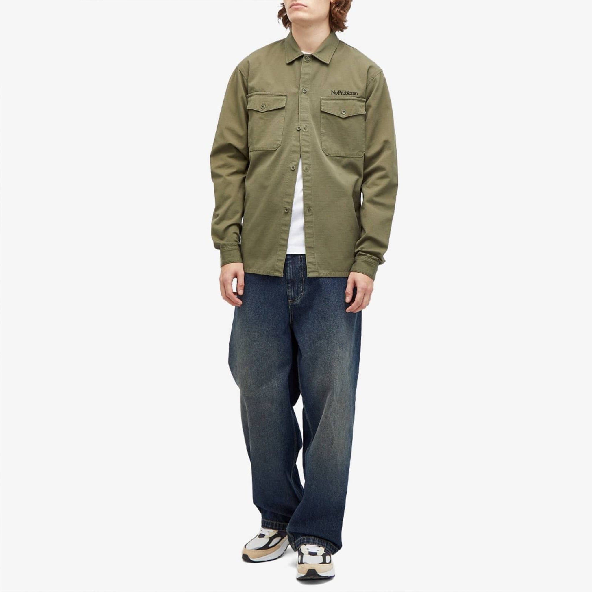 No Problemo Mini Problemo LS Work Shirt (Olive)