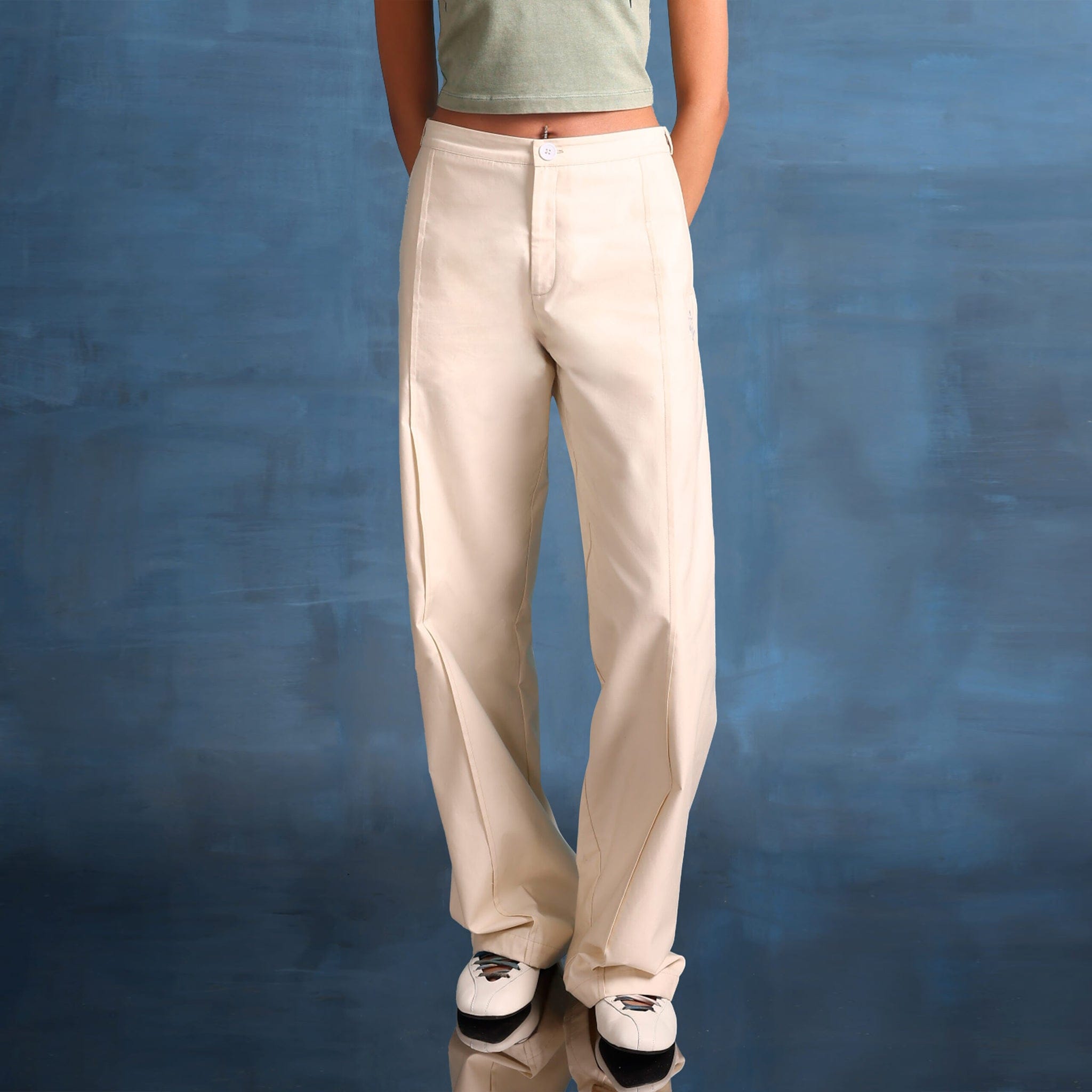 Almost Gods Paris Mid Rise Cotton Pants