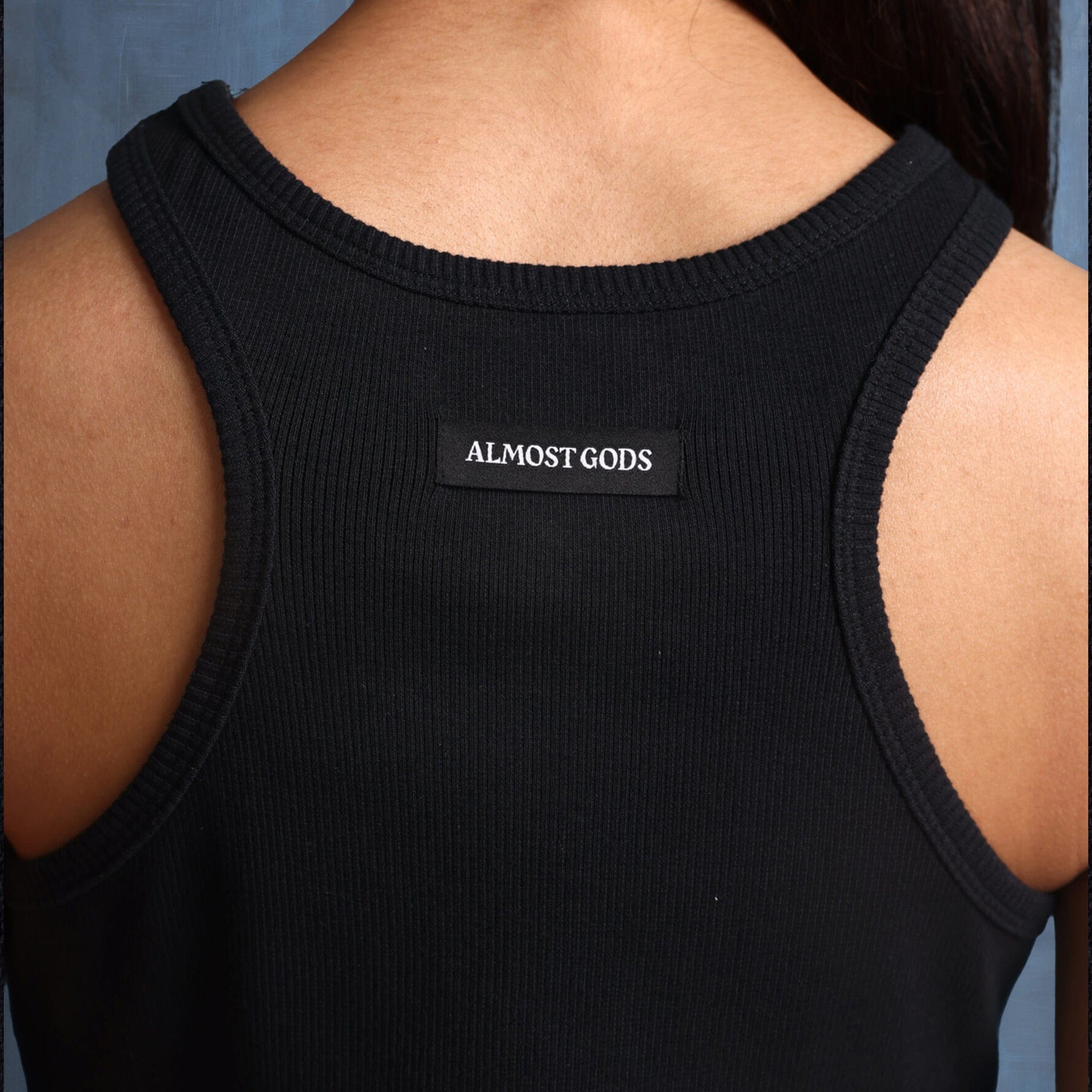 Almost Gods Alpha Cross Ribbed Tank Top (Black)