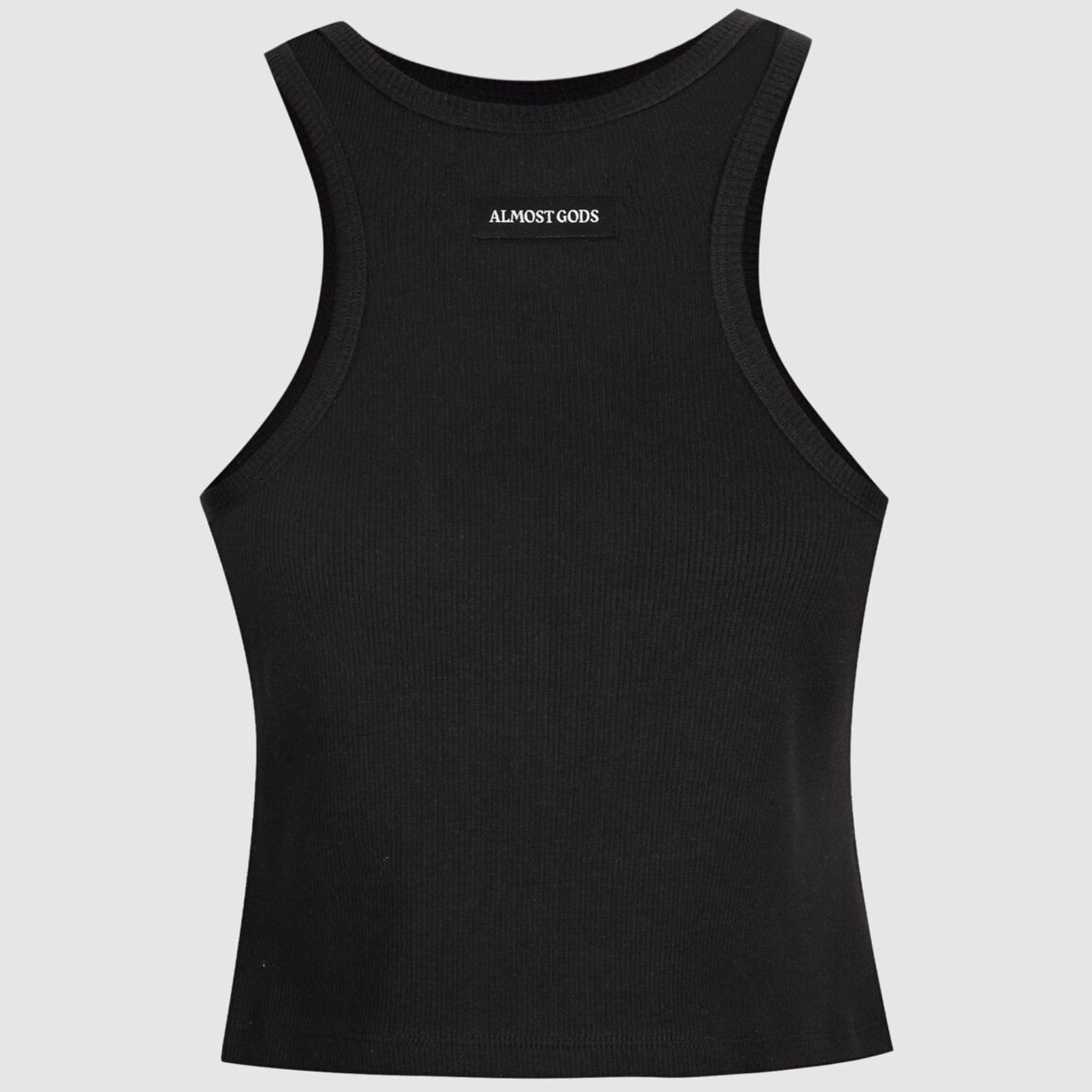 Almost Gods Alpha Cross Ribbed Tank Top (Black)