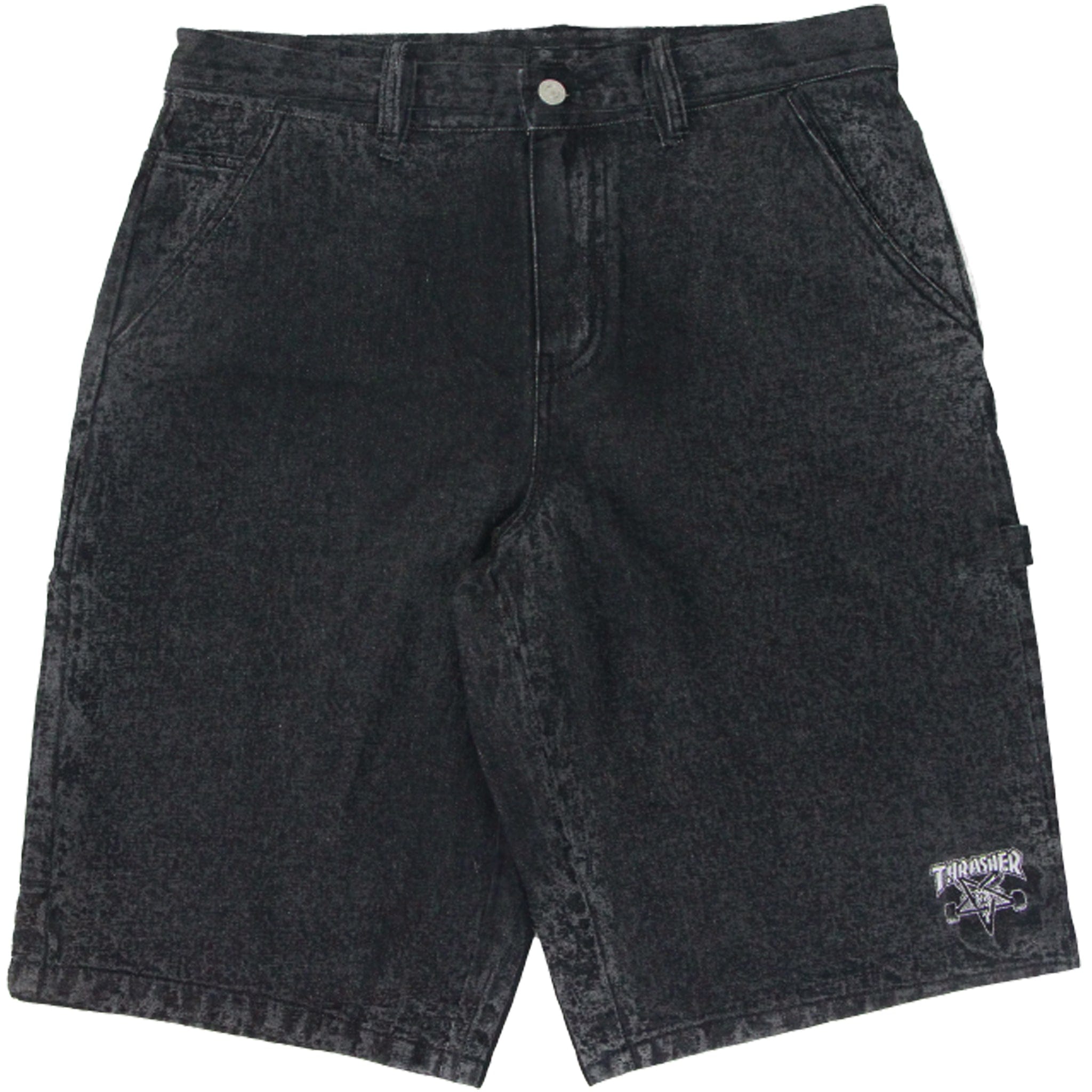Thrasher SKATEGOAT DENIM CARPENTER SHORTS (Black)