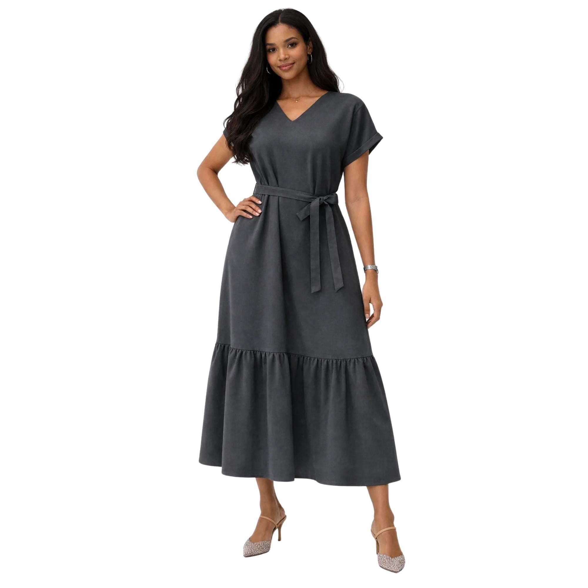 Betterkind V - NECK BELTED DRESS LEE - JOHN (فستان)