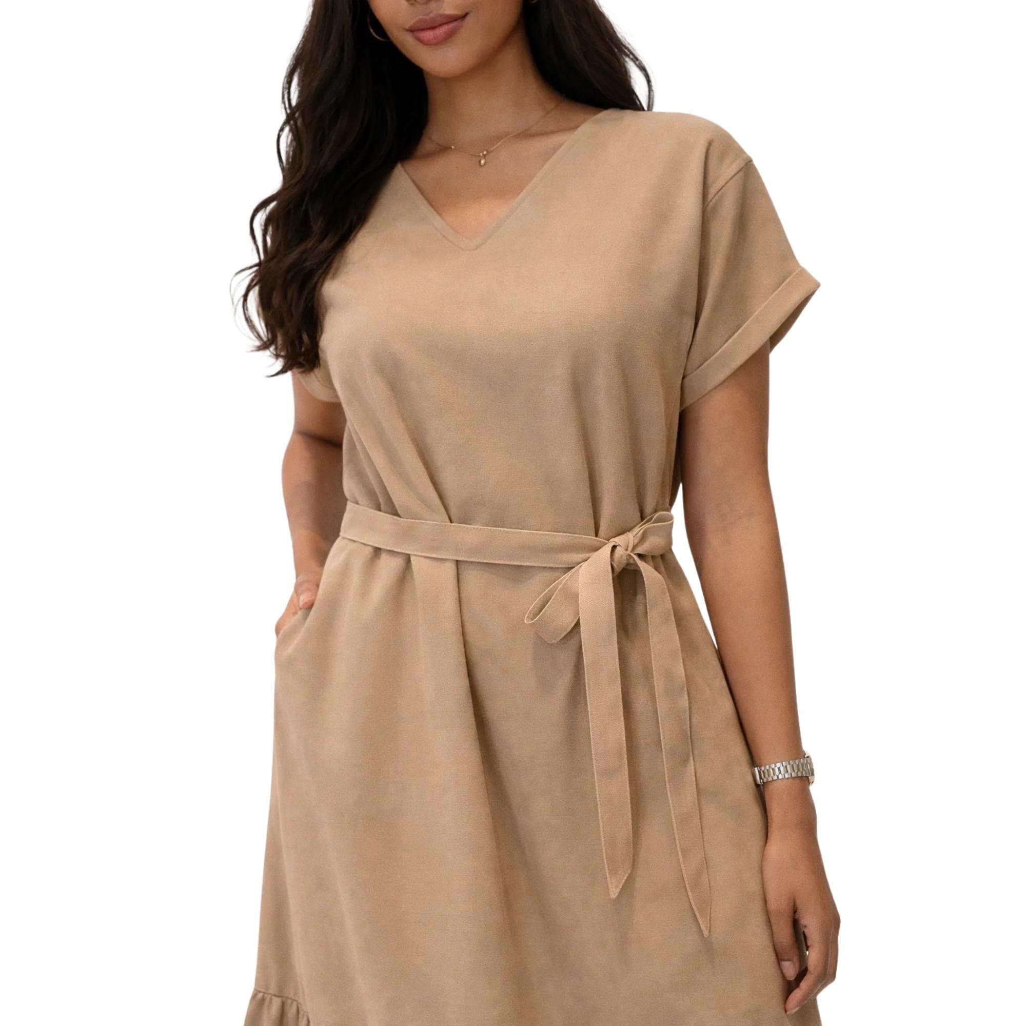 Betterkind V - NECK BELTED DRESS LEE - JOHN (فستان)