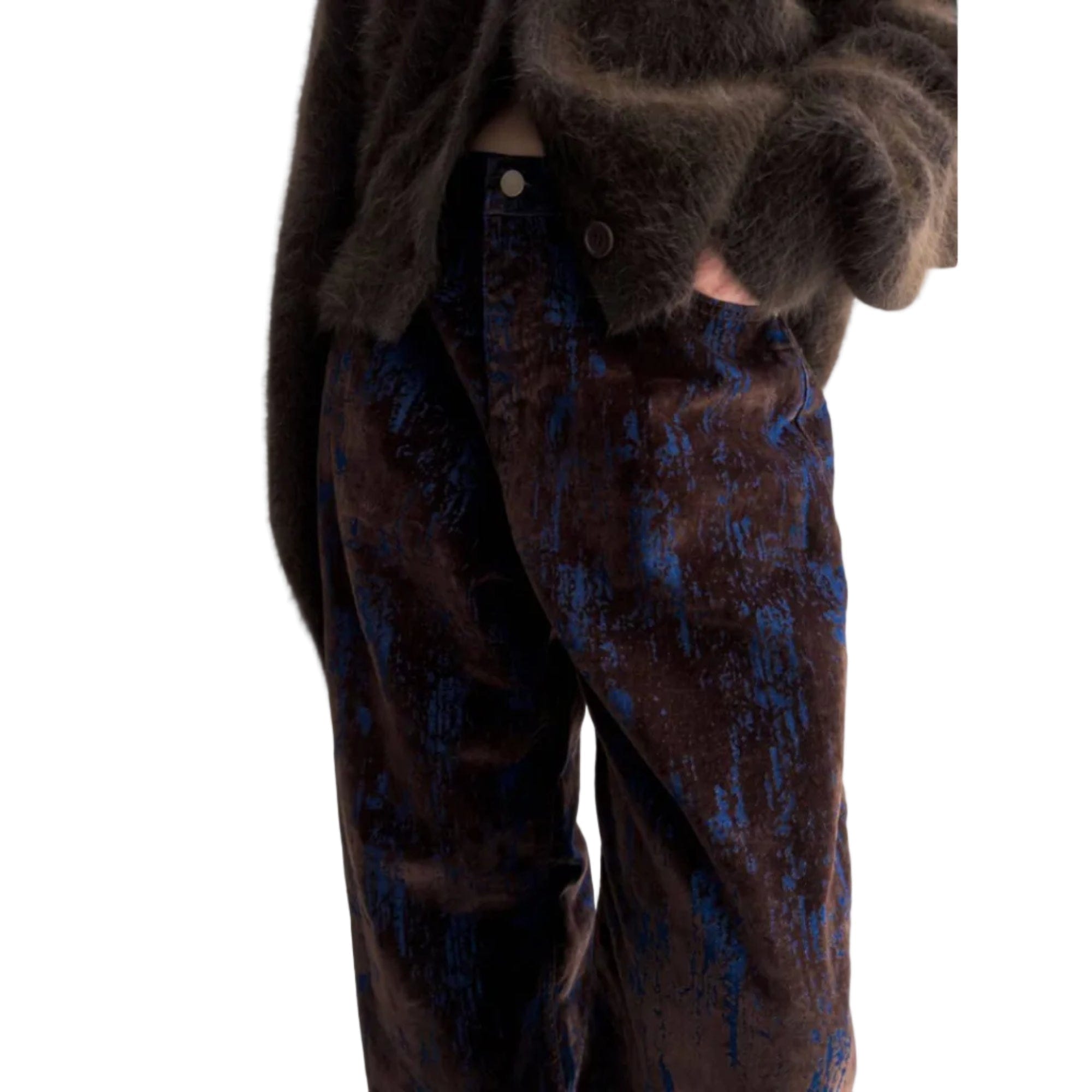 Essentials5ive BRUSHED VELVET TROUSERS (بنطلون)