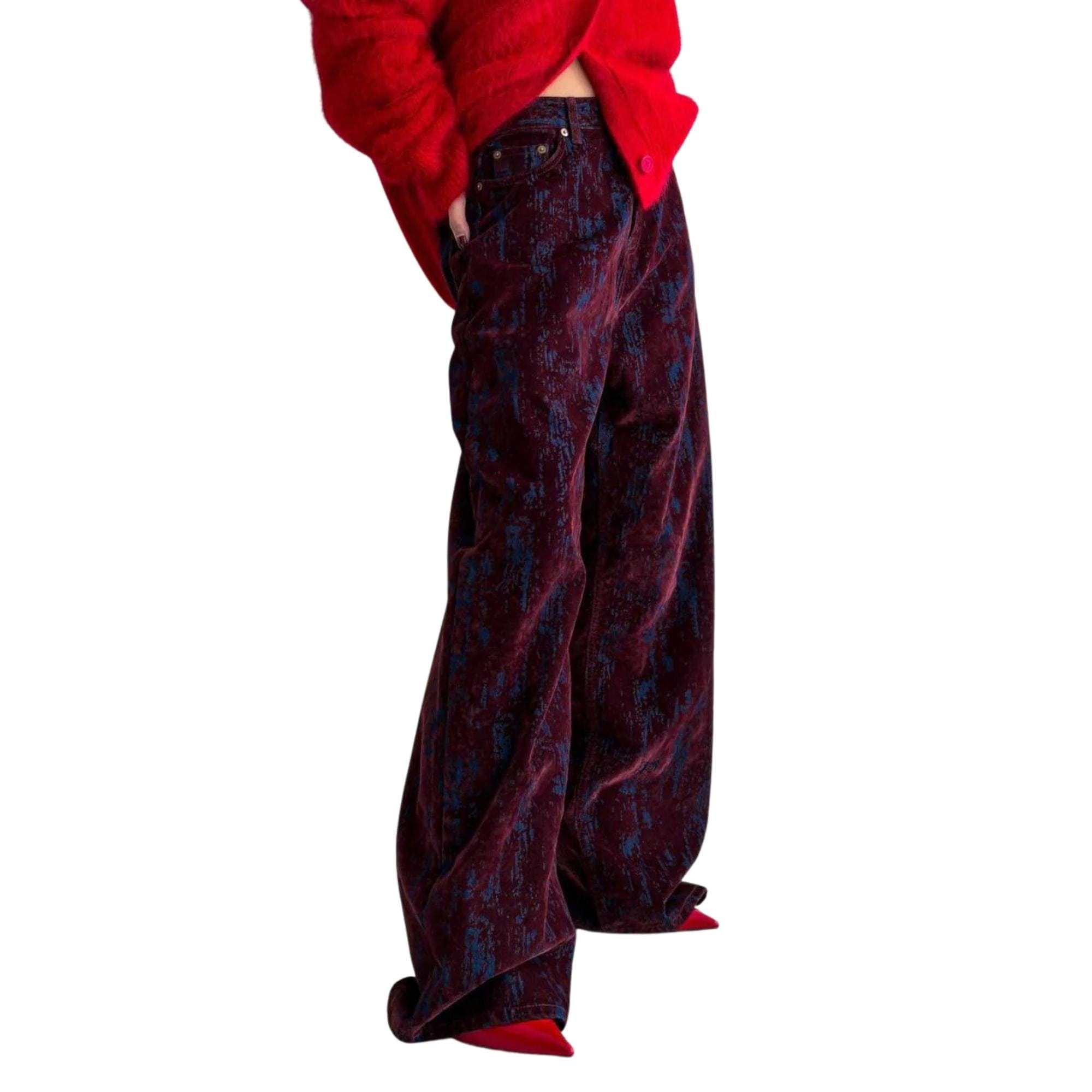 Essentials5ive BRUSHED VELVET TROUSERS (بنطلون)