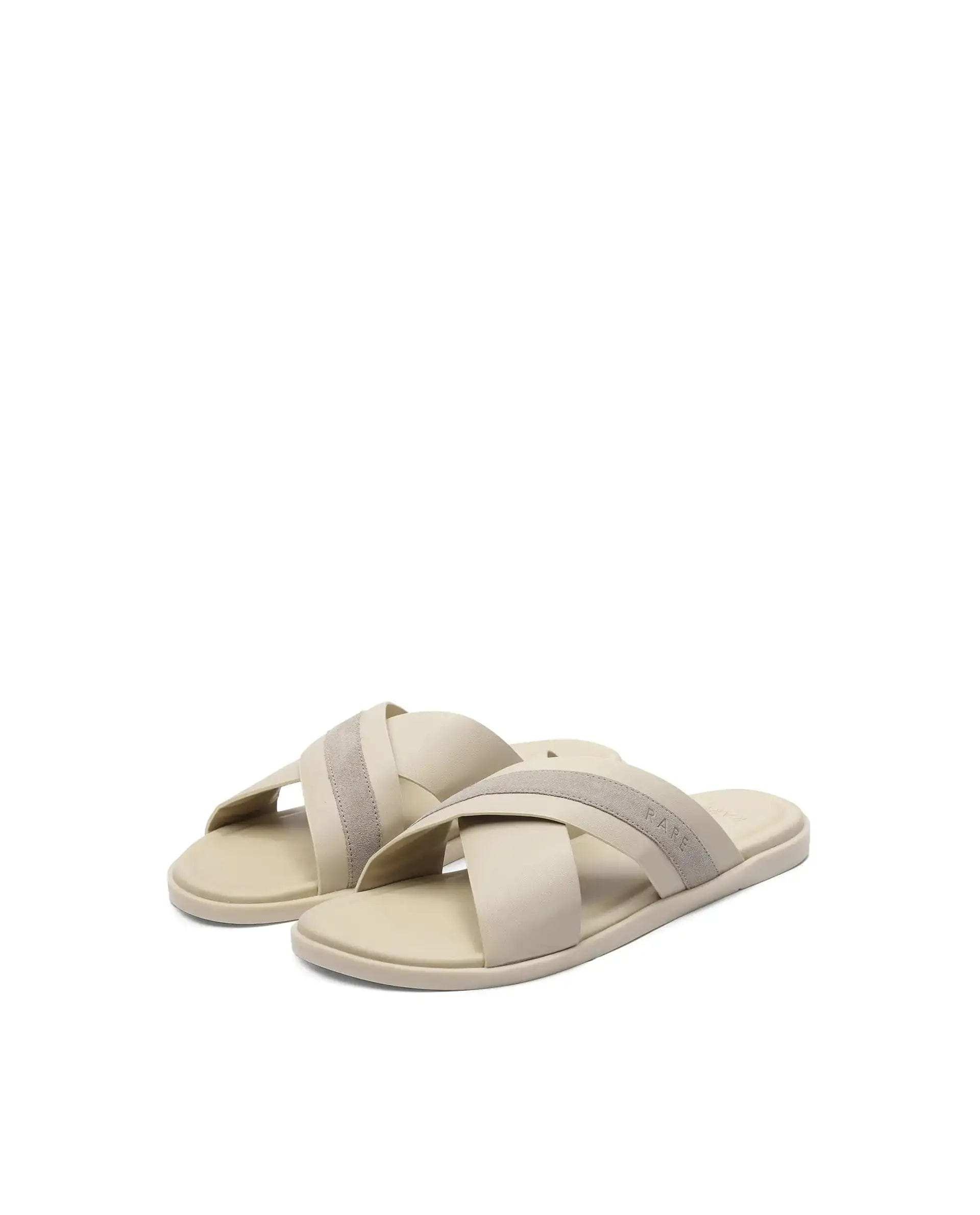 RAREZ Rare Rabbit Men's Stride Beige Slip - On Closure Sandal