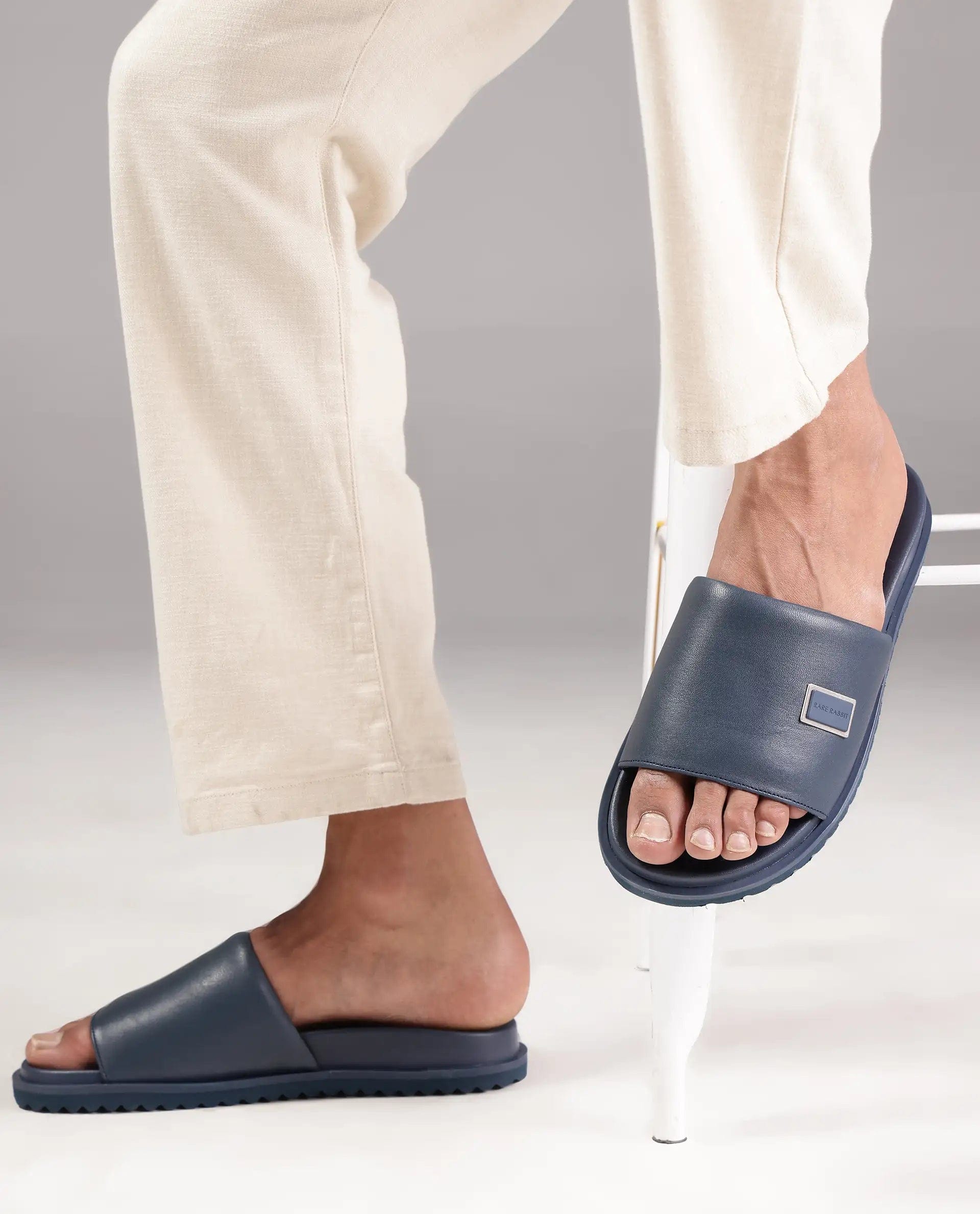 Rarez Men's Camden Primary Navy Slip - On Closure Sandal
