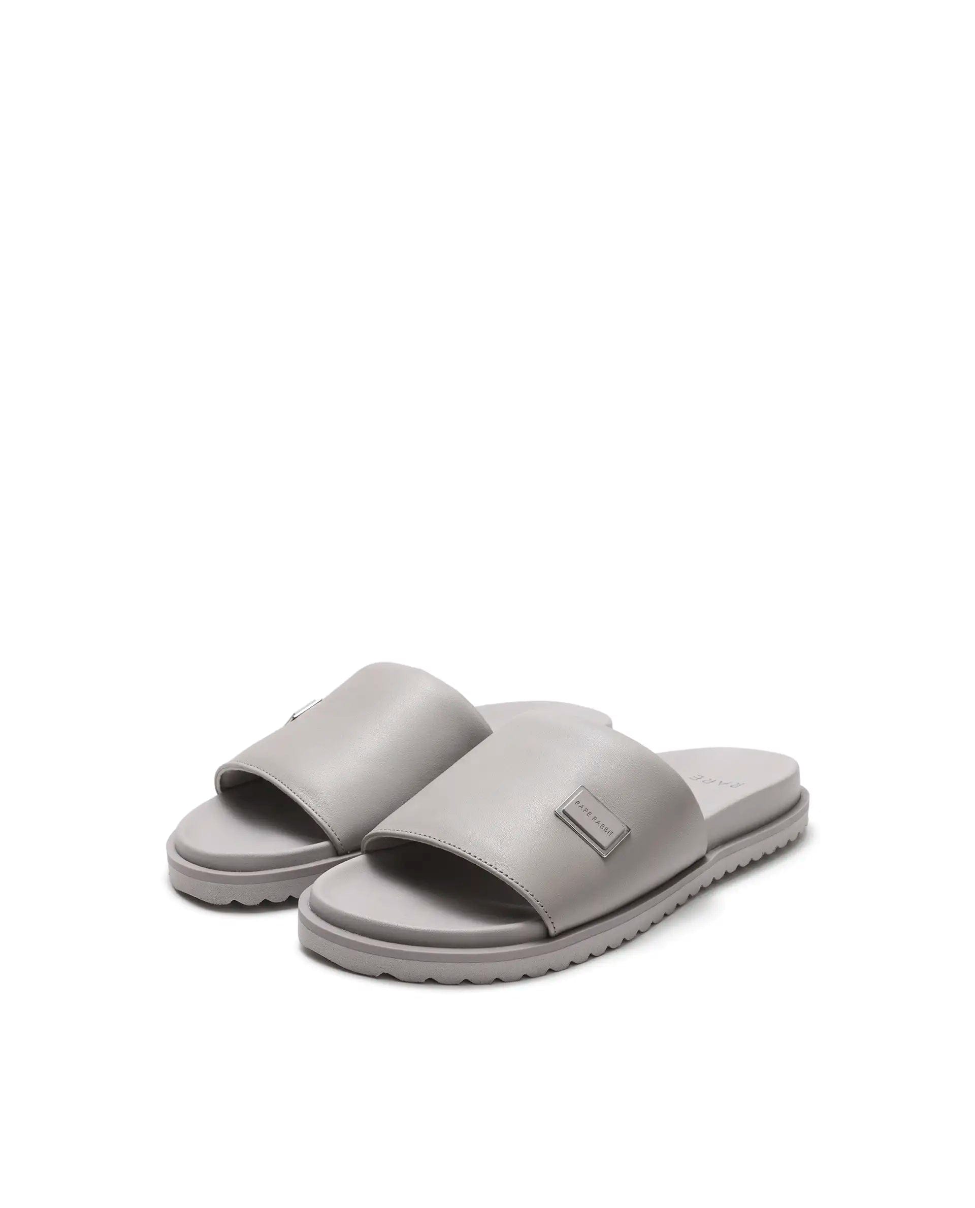 Rarez Men's Camden Light Grey Slip - On Closure Sandal