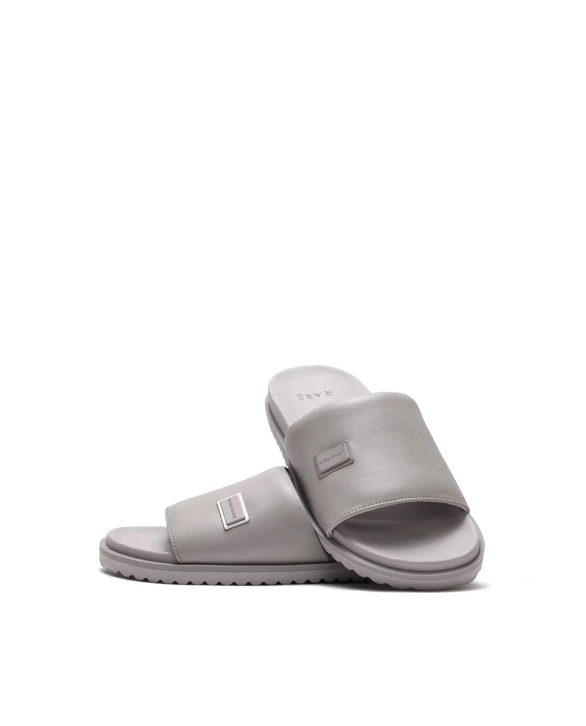 Rarez Men's Camden Light Grey Slip - On Closure Sandal