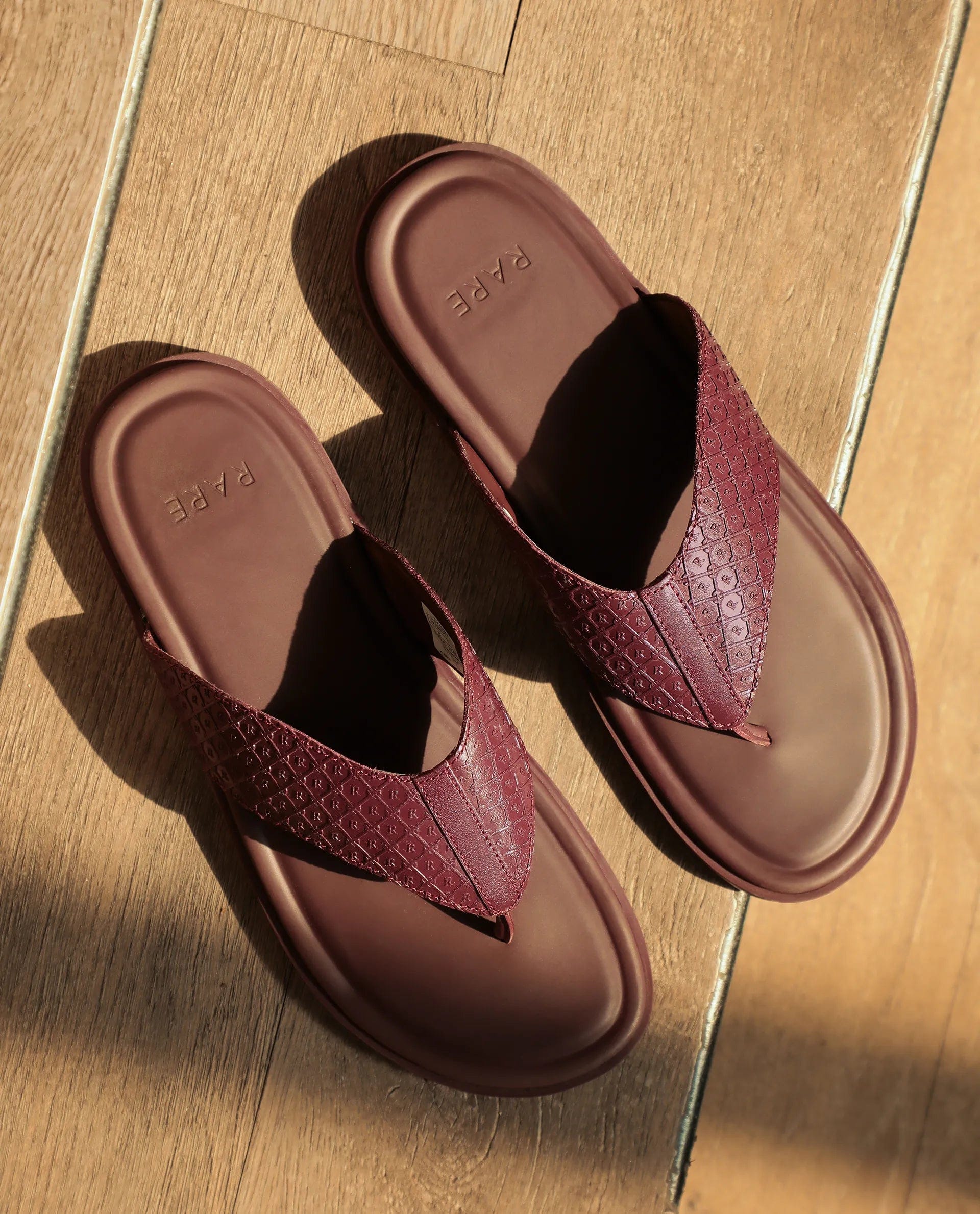 RAREZ Rare Rabbit Men's Starry Bordo Slip - On Closure Sandal