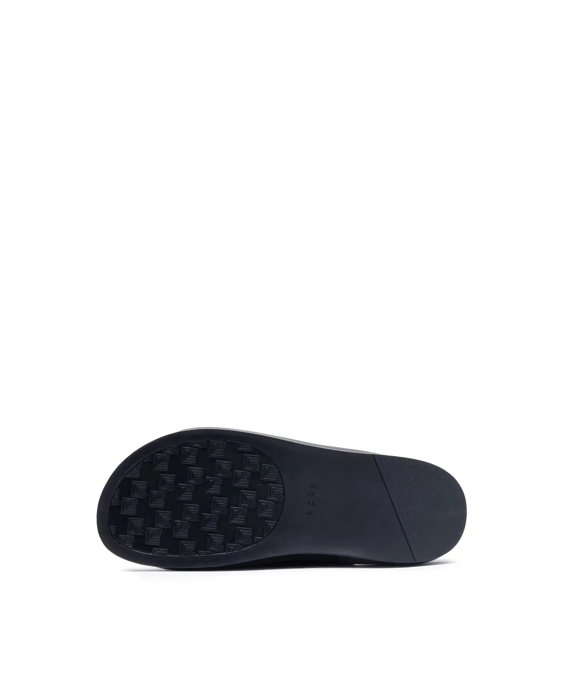 RAREZ Rare Rabbit Men's Raro Black Leather Slip - On Closure Sandal