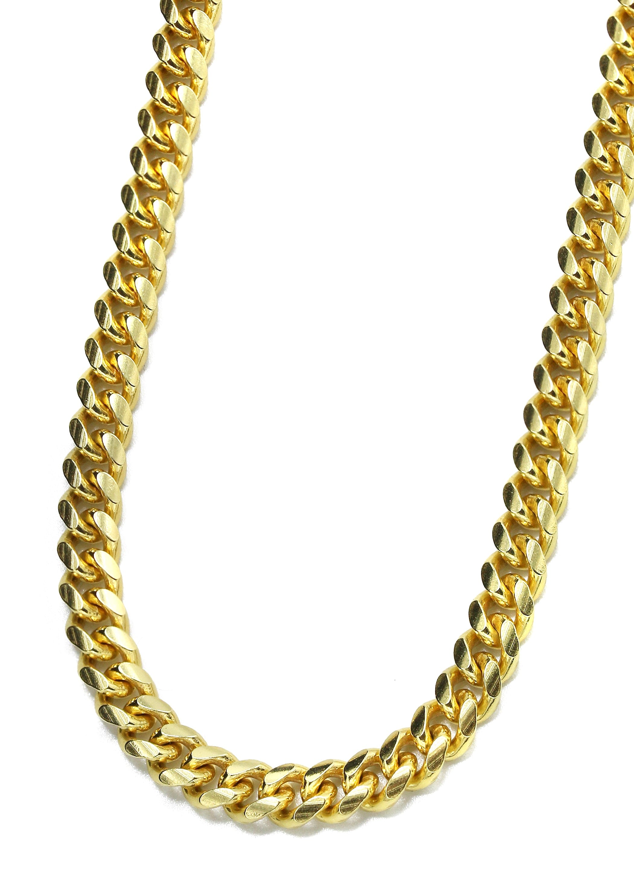 Manufacturer 43 Silver Chain - Mens Gold Chain / Miami Cuban Link Chain / 5 mm