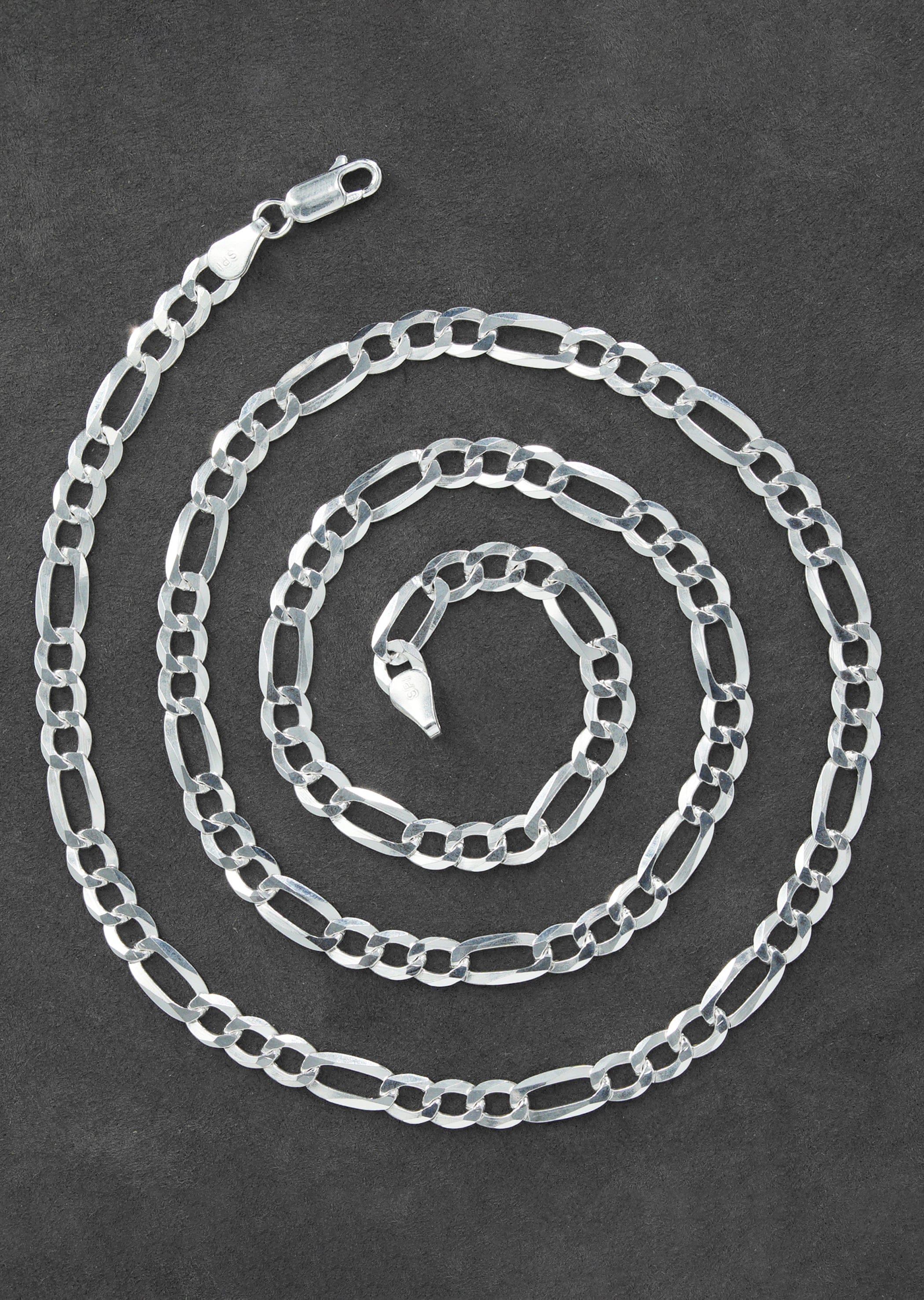 Manufacturer 43 Silver Chain - Mens White Chain / Figaro Chain / 5 mm