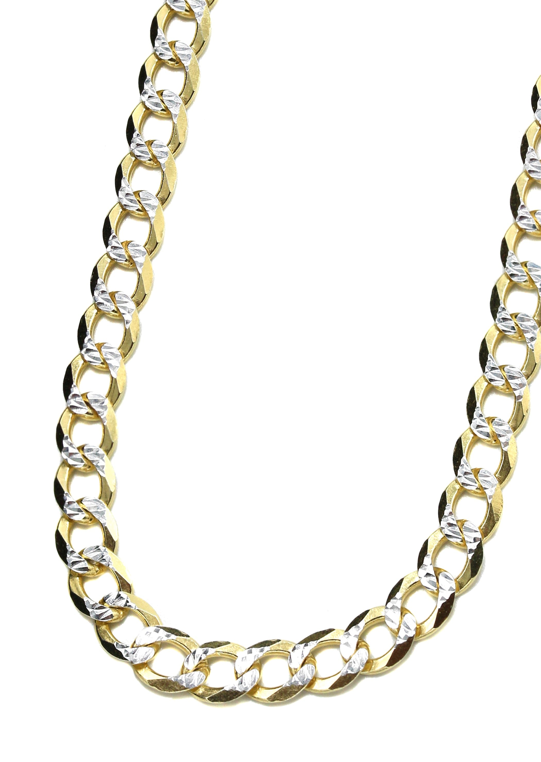 Manufacturer 43 Silver Chain - Mens Gold Chain / Curb Cuban Diamond Cut Chain / 5 mm