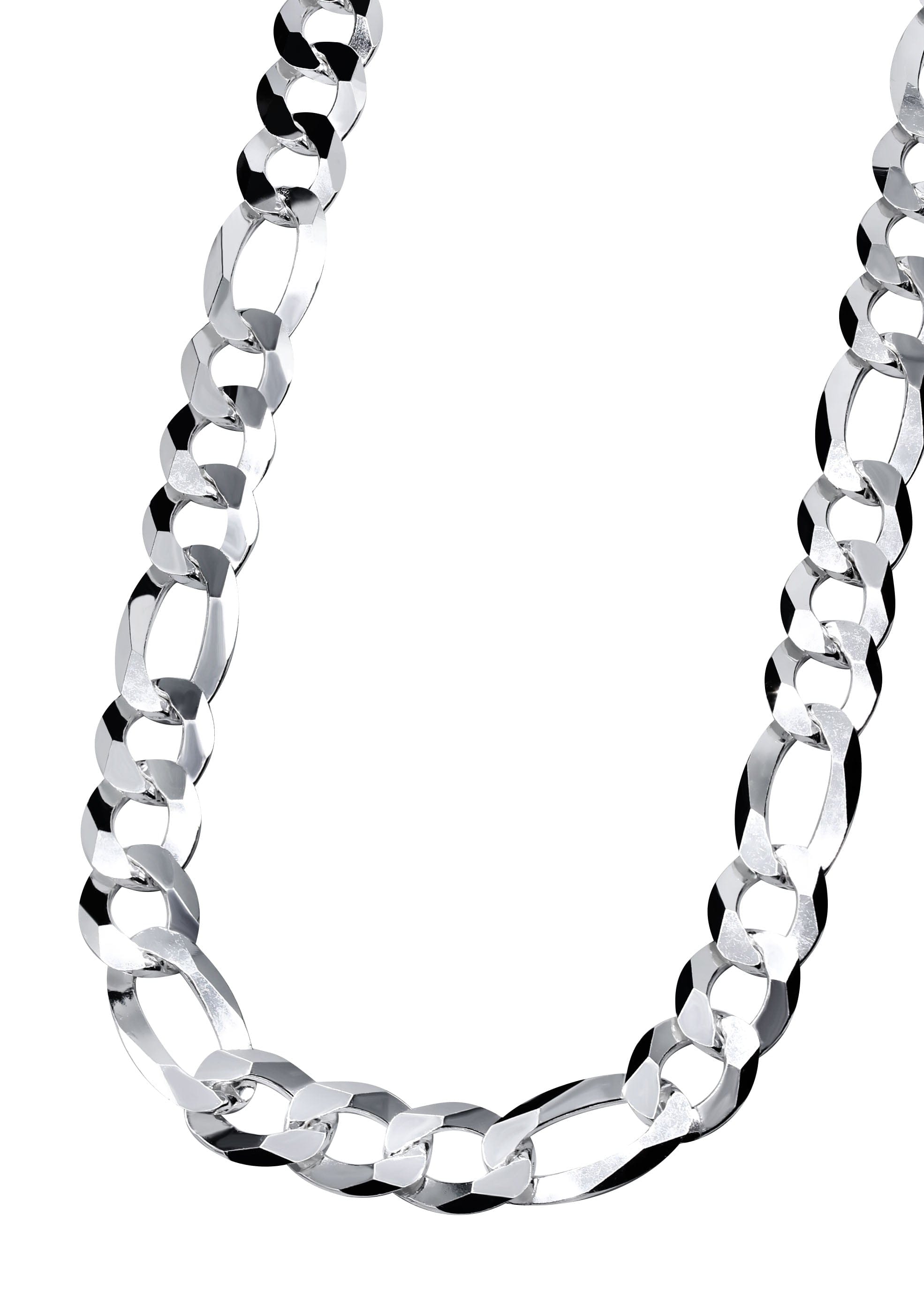 Manufacturer 43 Silver Chain - Mens White Chain / Figaro Chain