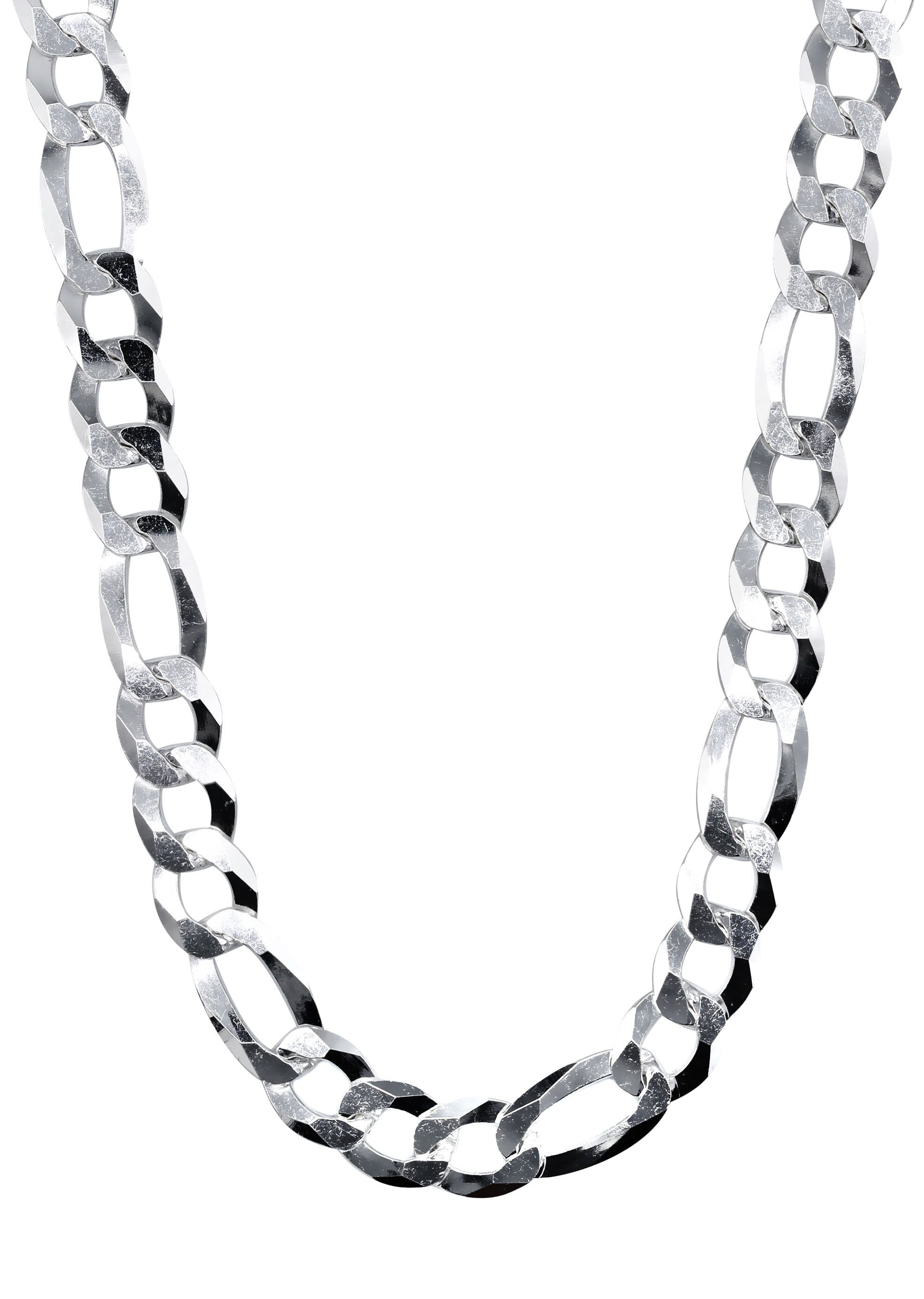 Manufacturer 43 Silver Chain - Mens White Chain / Figaro Chain