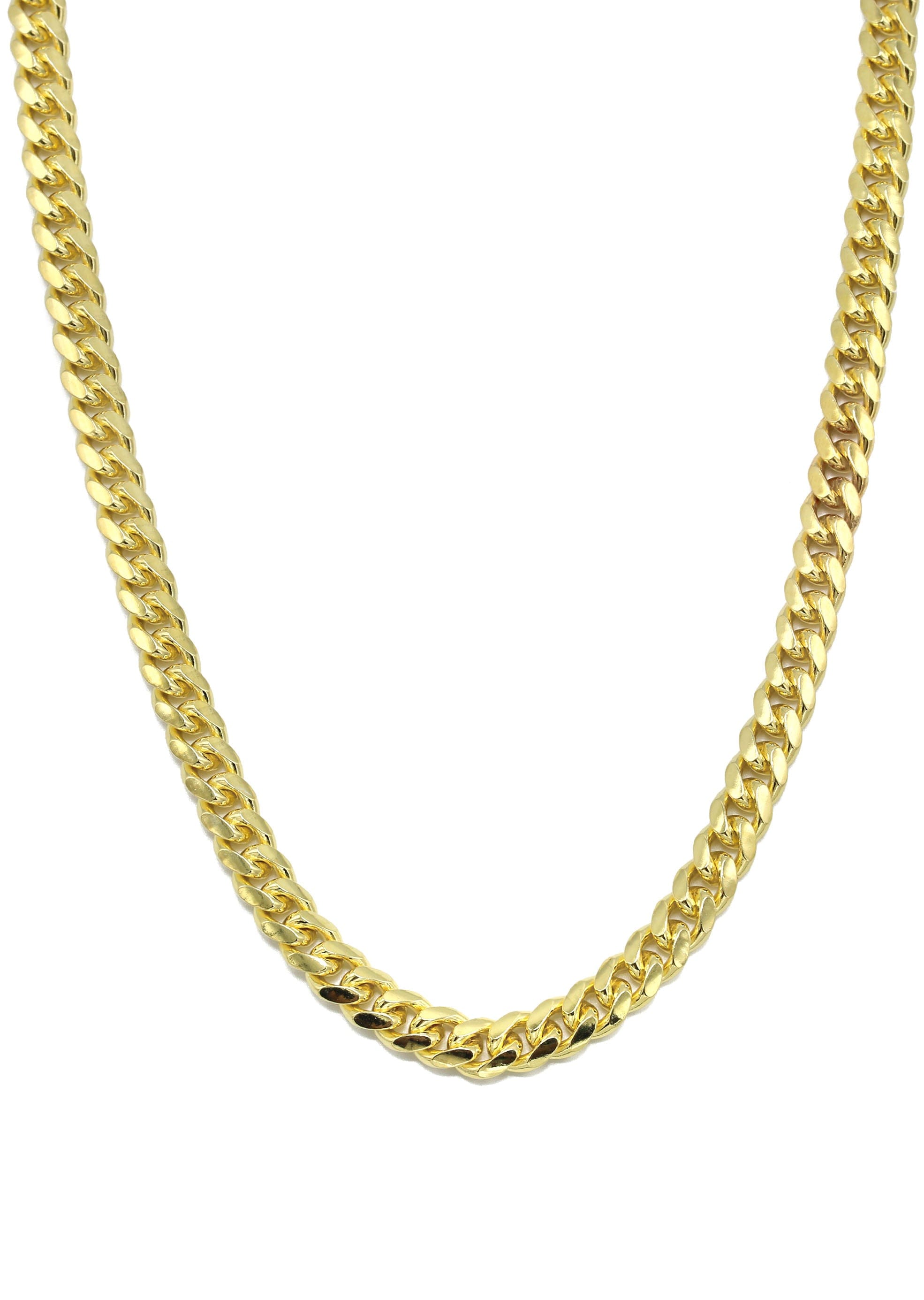 Manufacturer 43 Silver Chain - Mens Gold Chain / Miami Cuban Link Chain