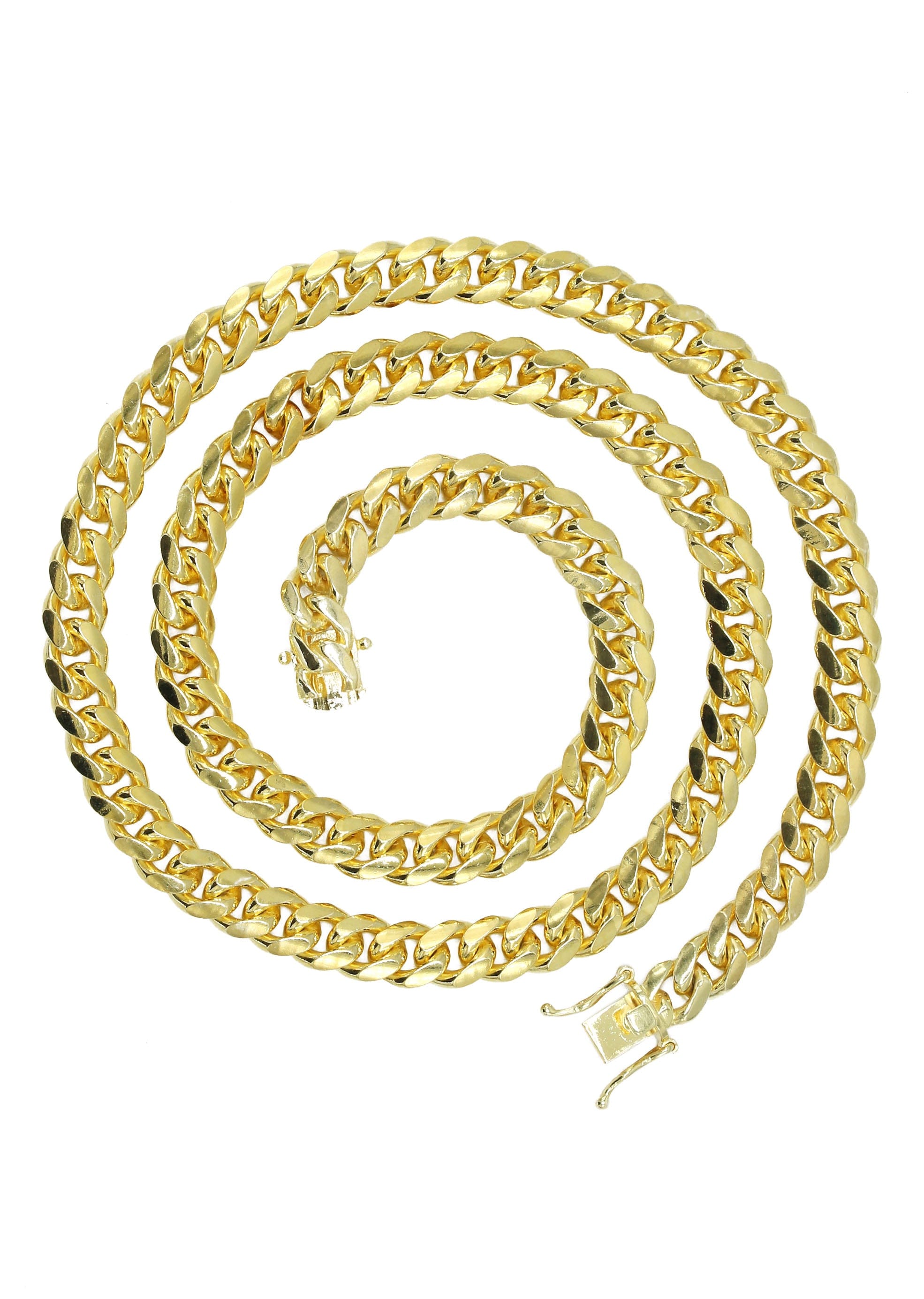 Manufacturer 43 Silver Chain - Mens Gold Chain / Miami Cuban Link Chain