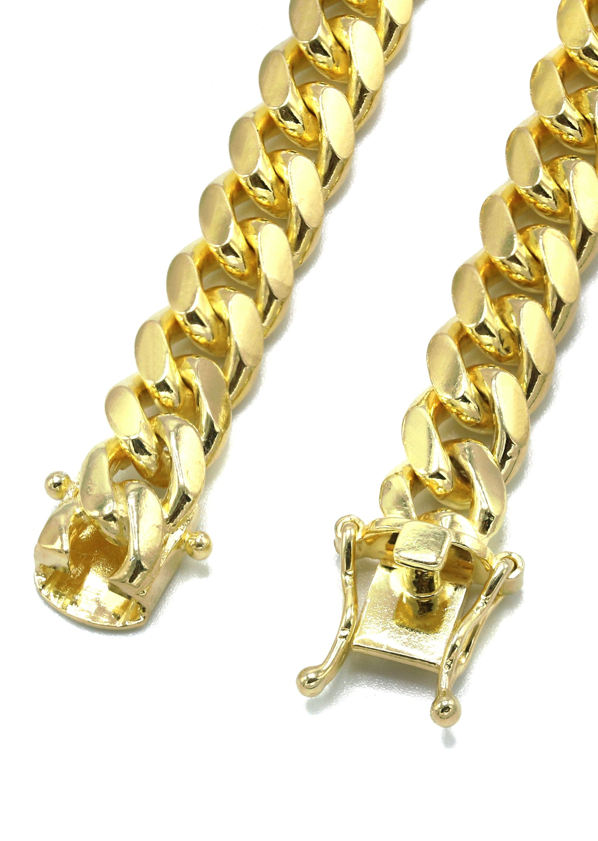 Manufacturer 43 Silver Chain - Mens Gold Chain / Miami Cuban Link Chain
