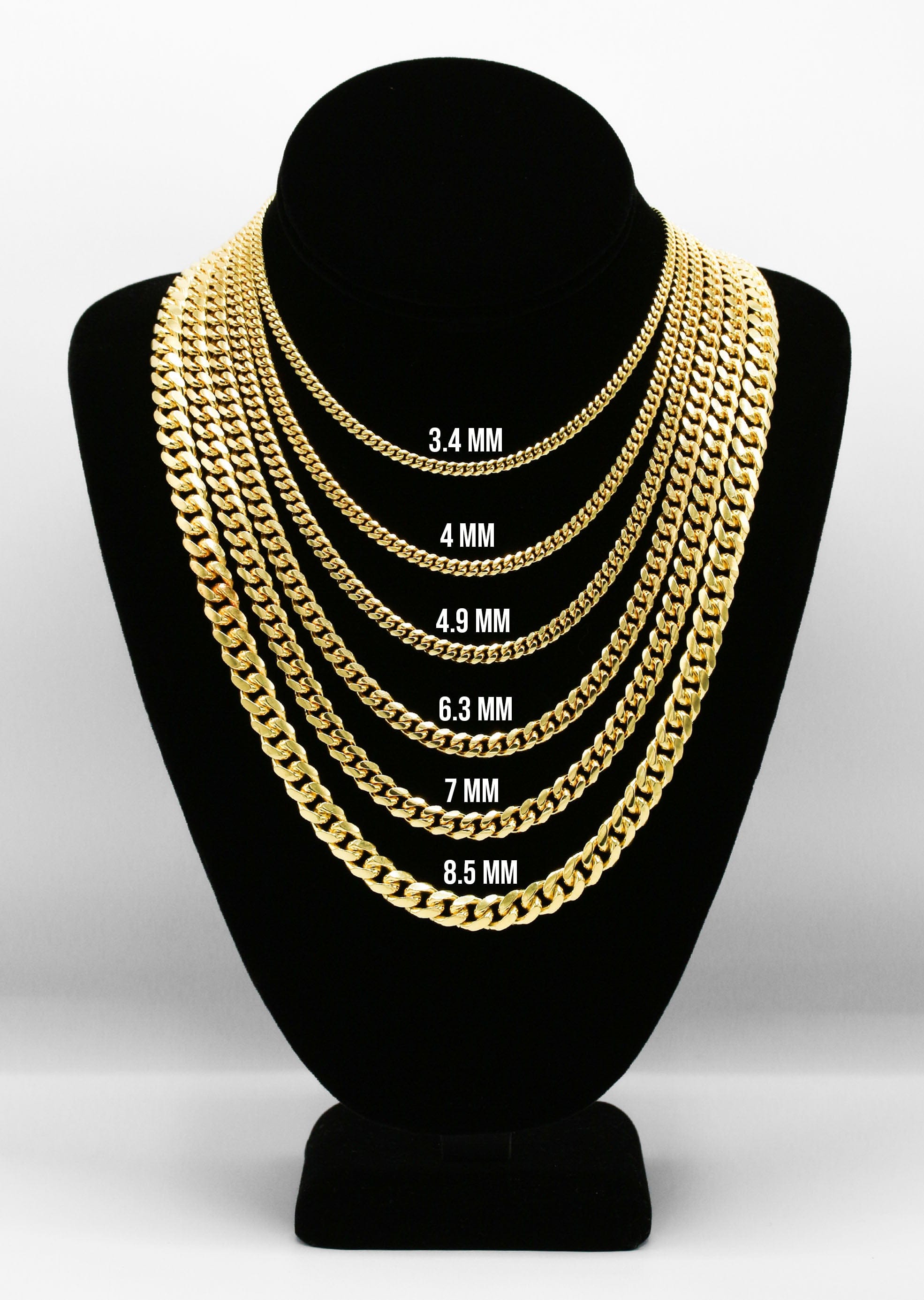 Manufacturer 43 Silver Chain - Mens Gold Chain / Miami Cuban Link Chain