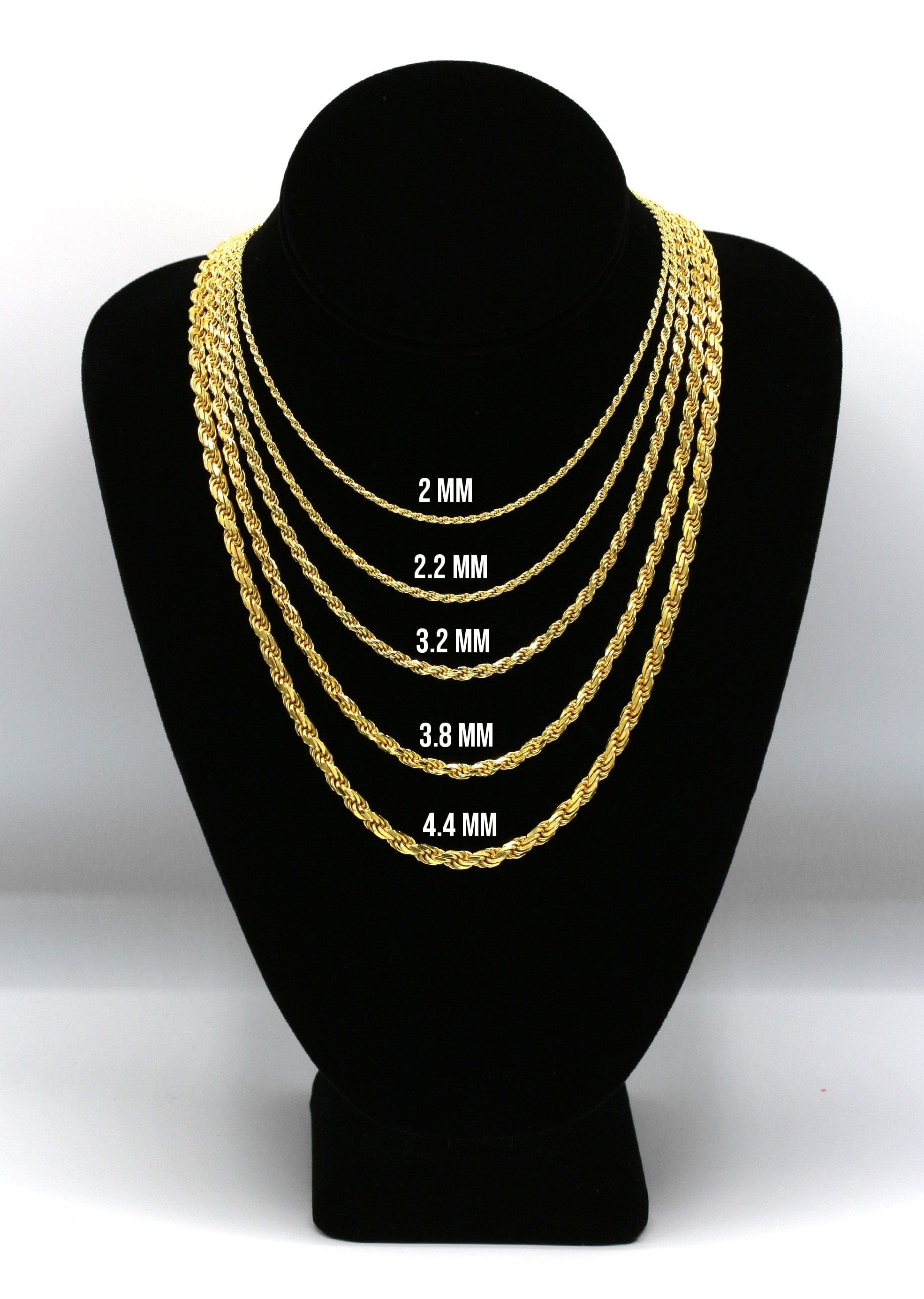 Manufacturer 43 Silver Chain - Mens Gold Chain / Rope Chain