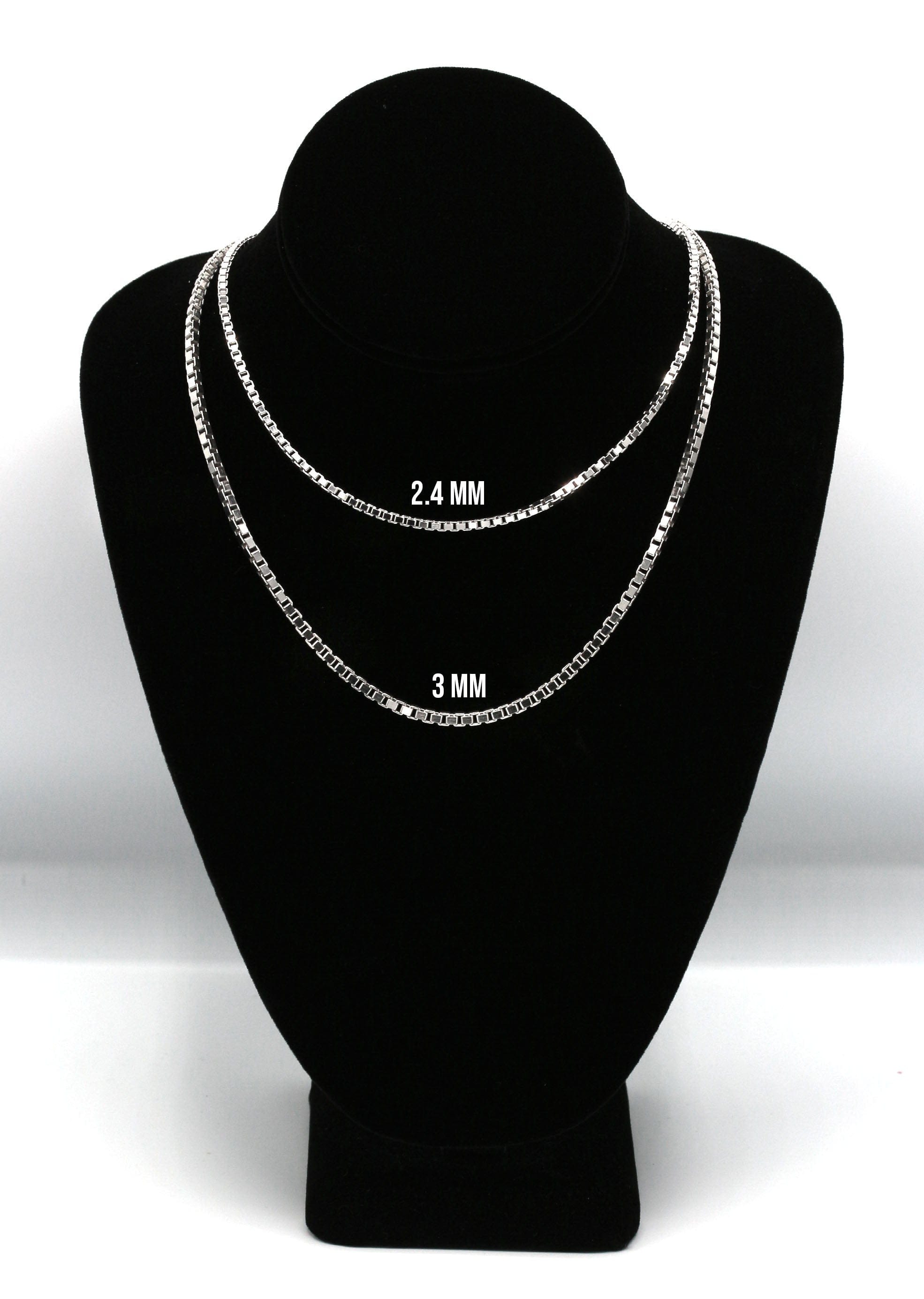 Manufacturer 43 Silver Chain - Mens White Chain / Box Chain