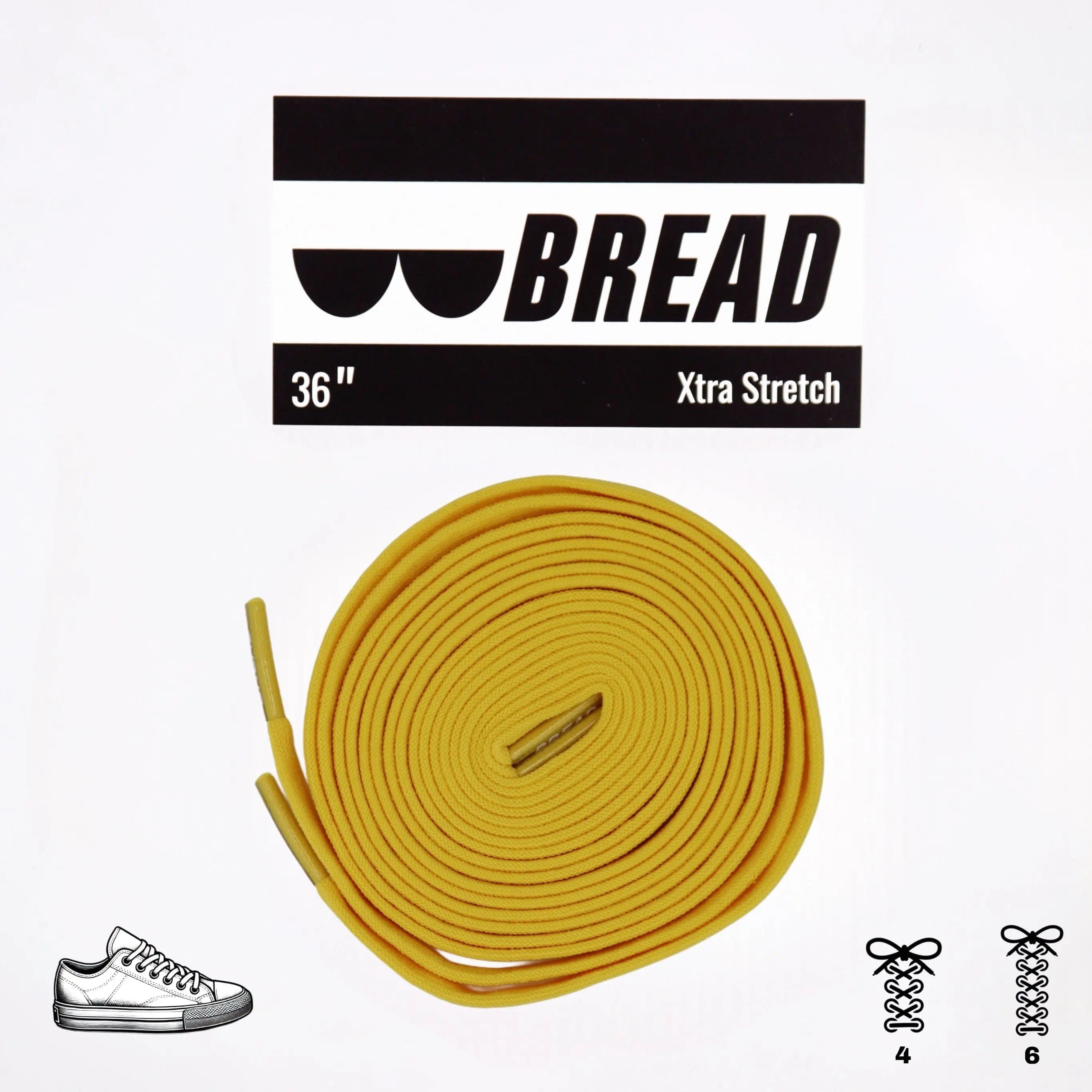 Bread Laces - Corona Yellow Elastic Shoelaces