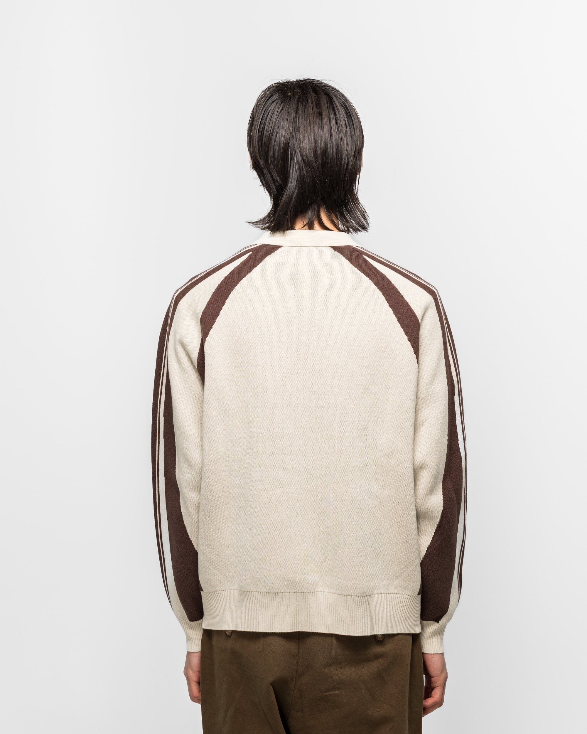 Metalwood Knit Football Top - Cream