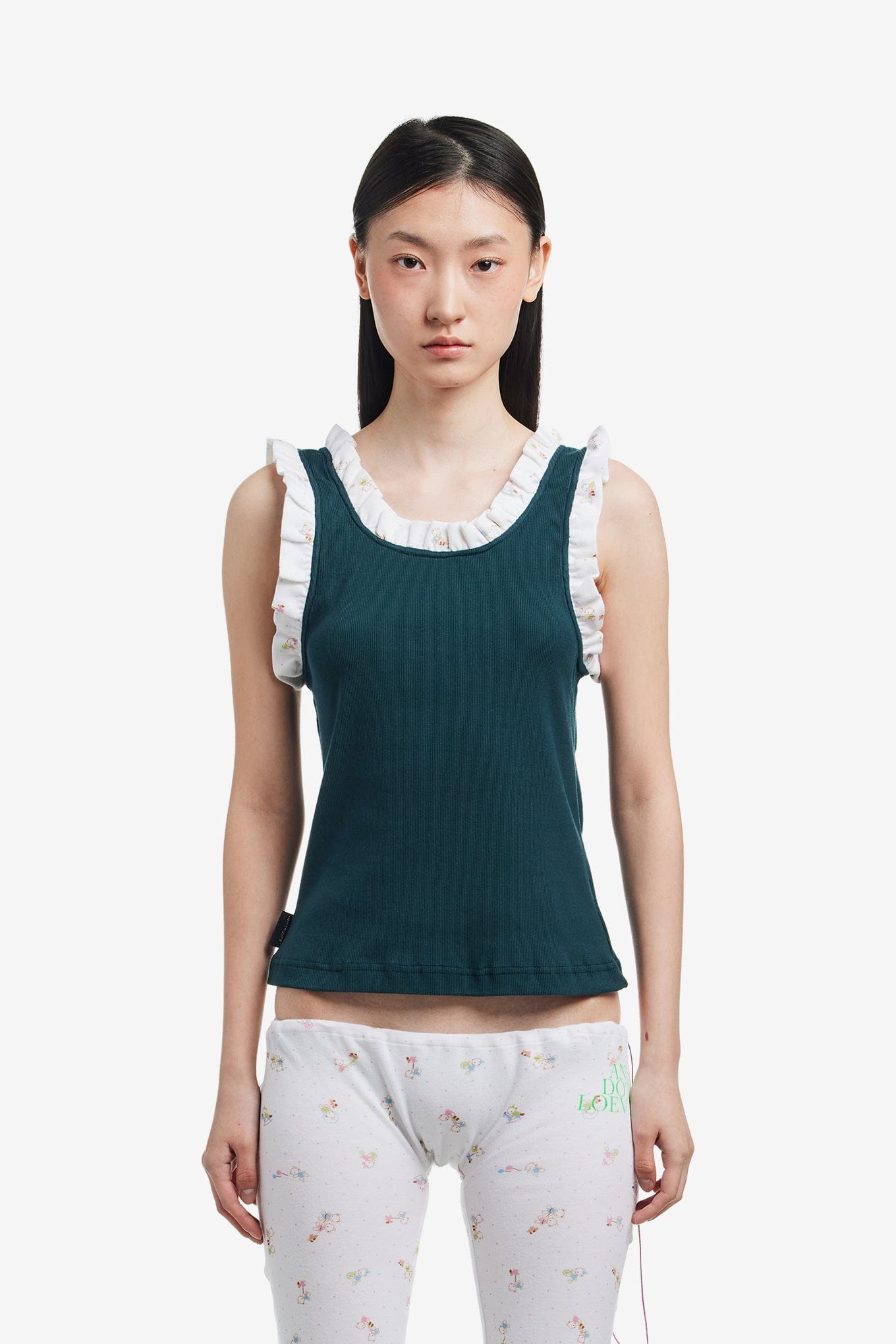 ANS Dotsloevner FRILLED TANK TOP